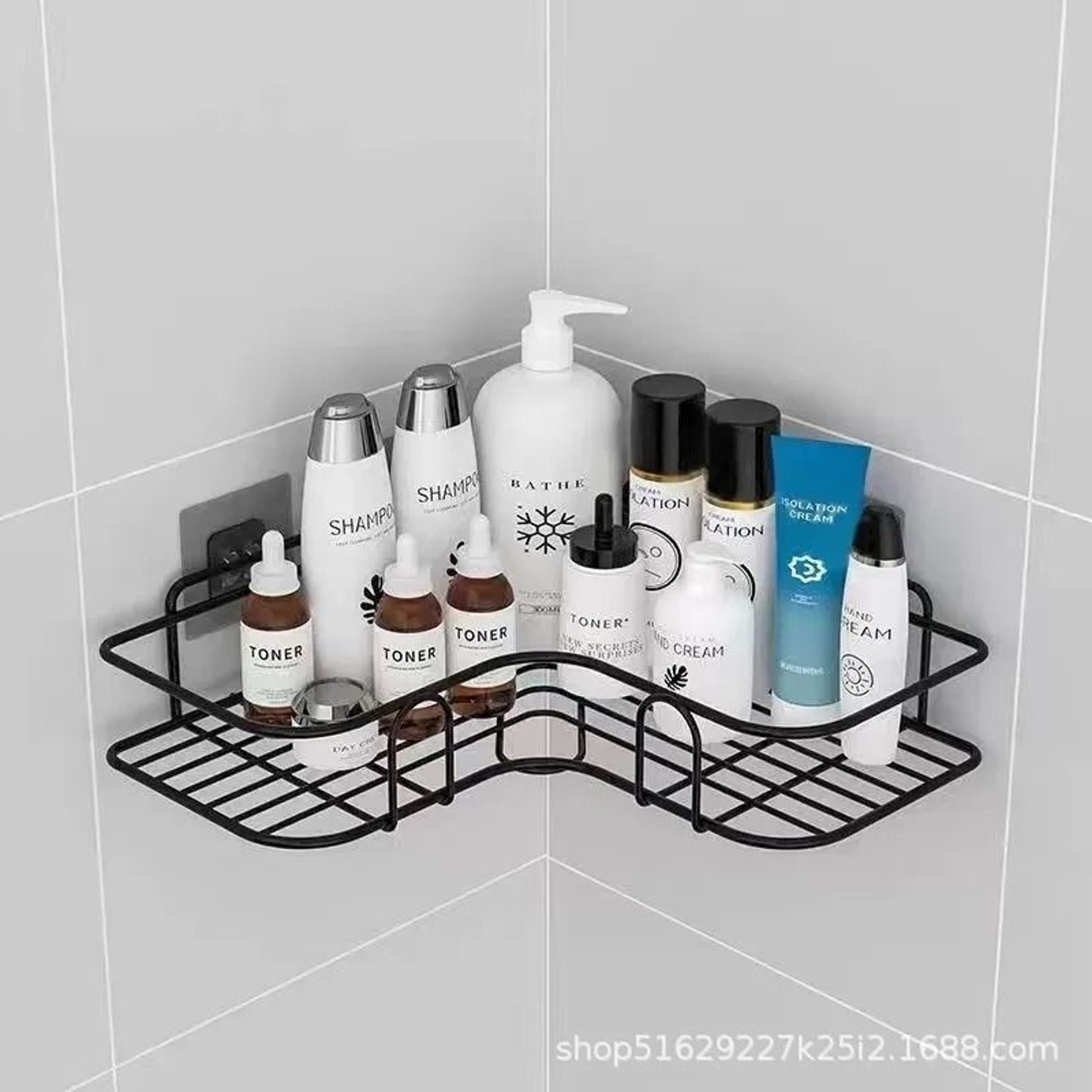 Wall Mounted Corner Bathroom Storage Rack 6