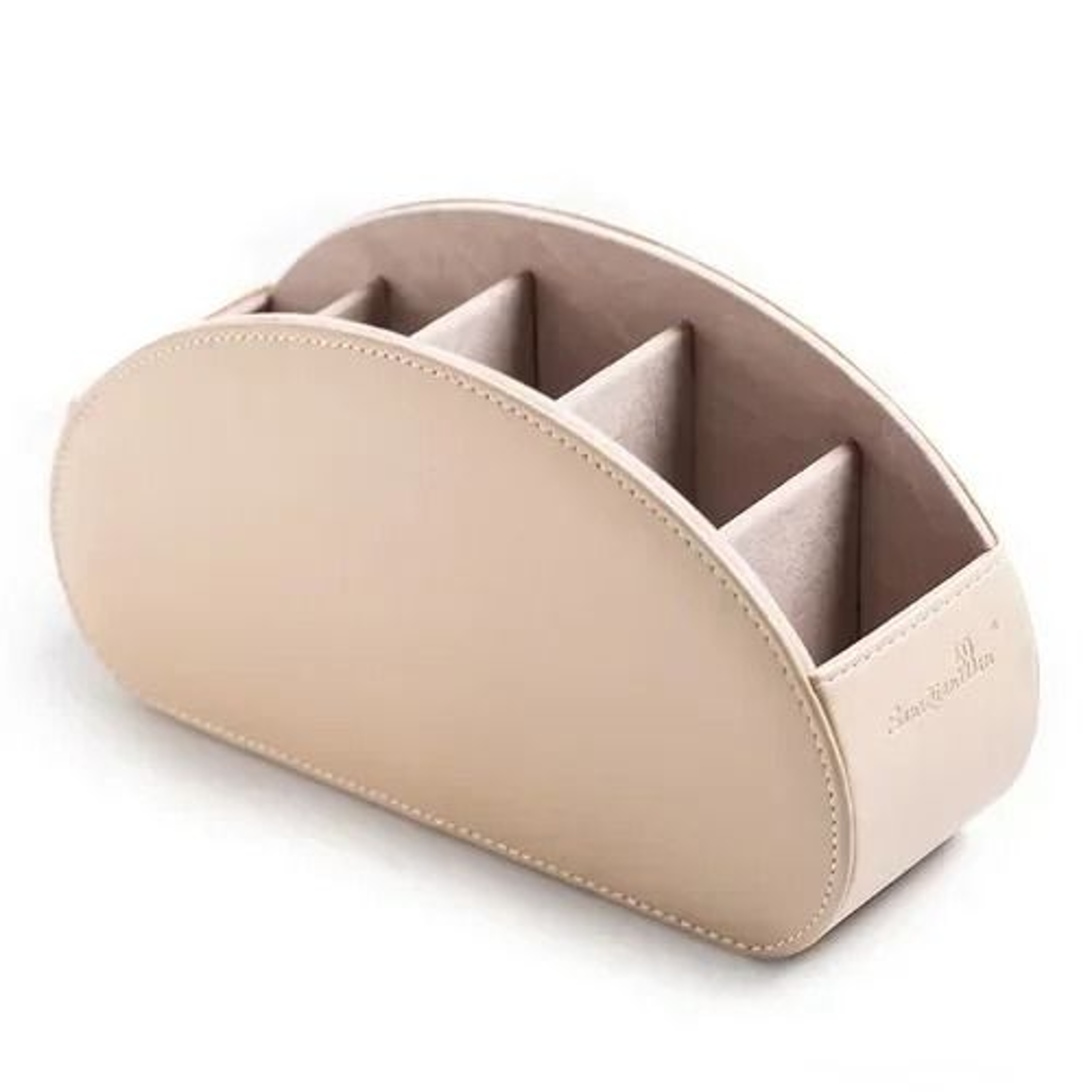 PU Leather 5 Grid Desk Organizer For Remote Control Phone And Accessories 8