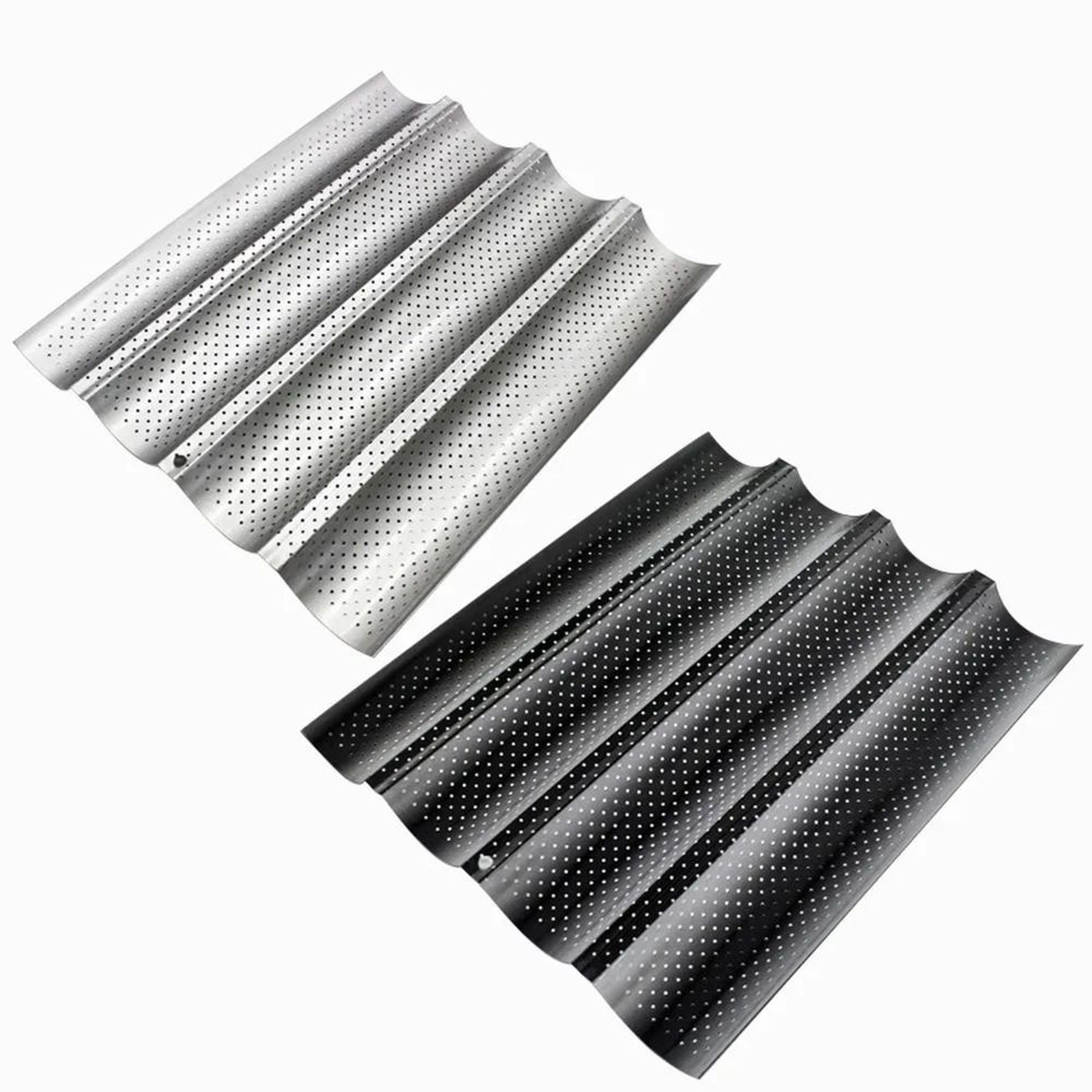 Non Stick Baguette Bread Pan With Perforated Design For Crispy Loaves 2