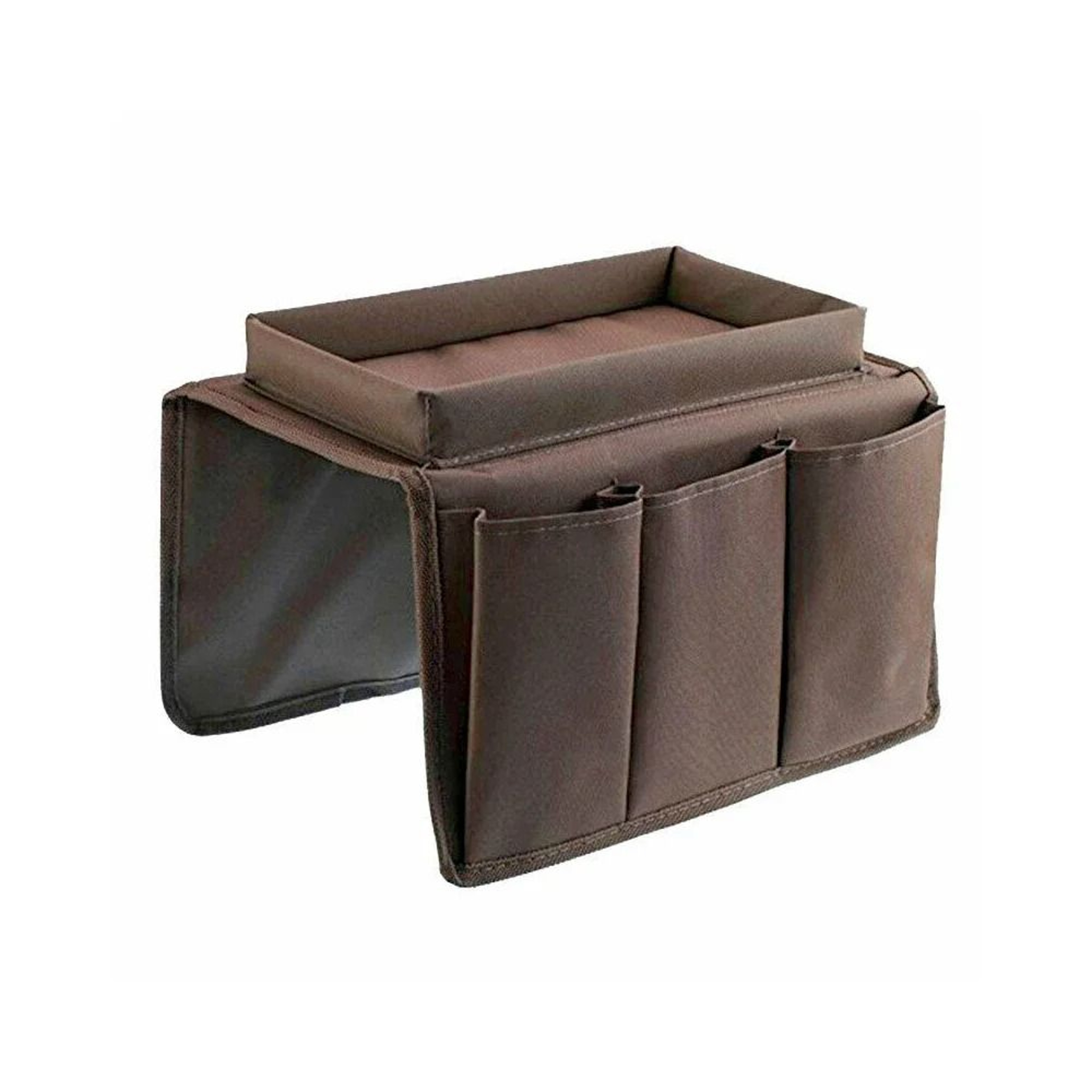 Sofa Armrest Storage Organizer Tray With Hanging Pockets 7