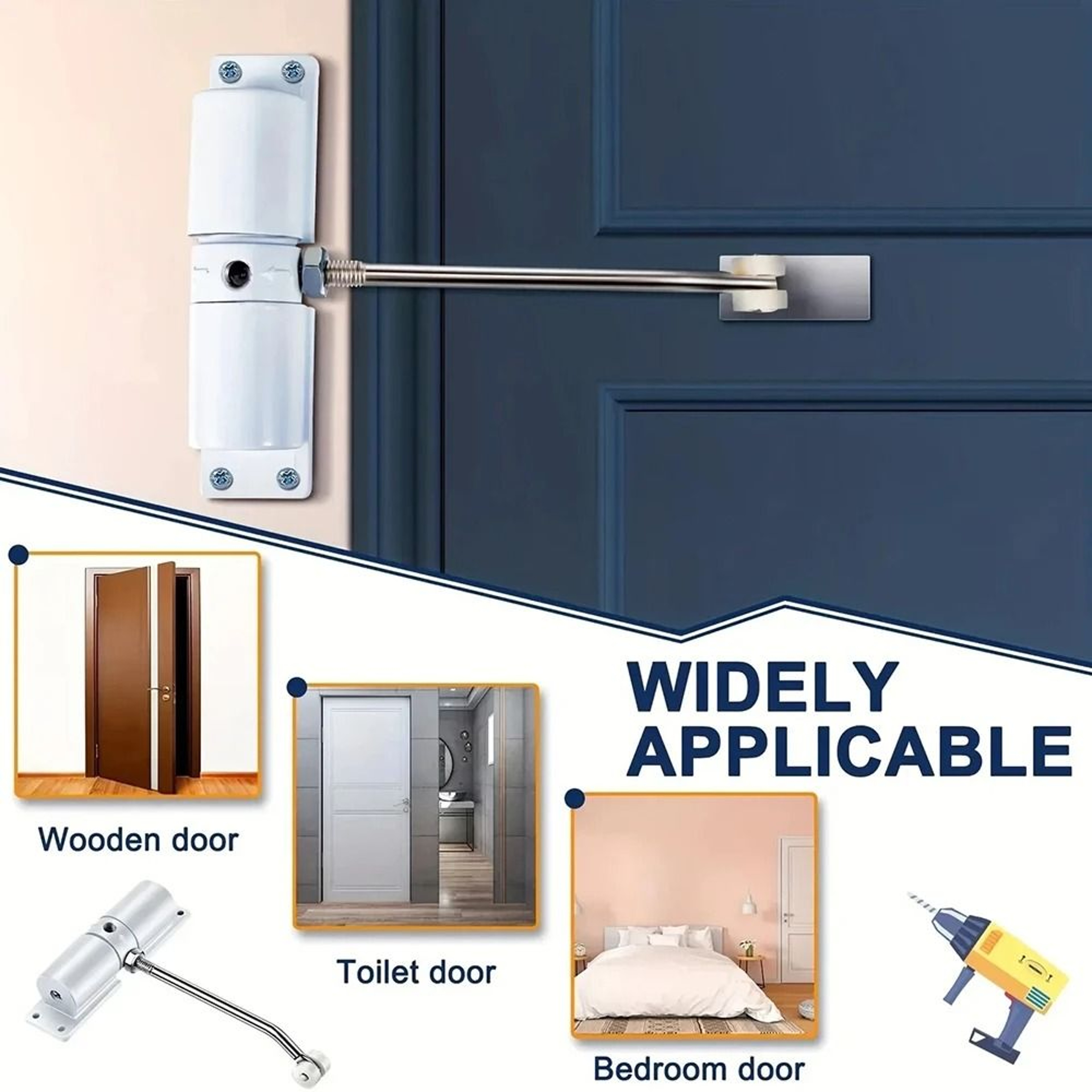 Automatic Adjustable Door Closer For Interior And Exterior Use 4