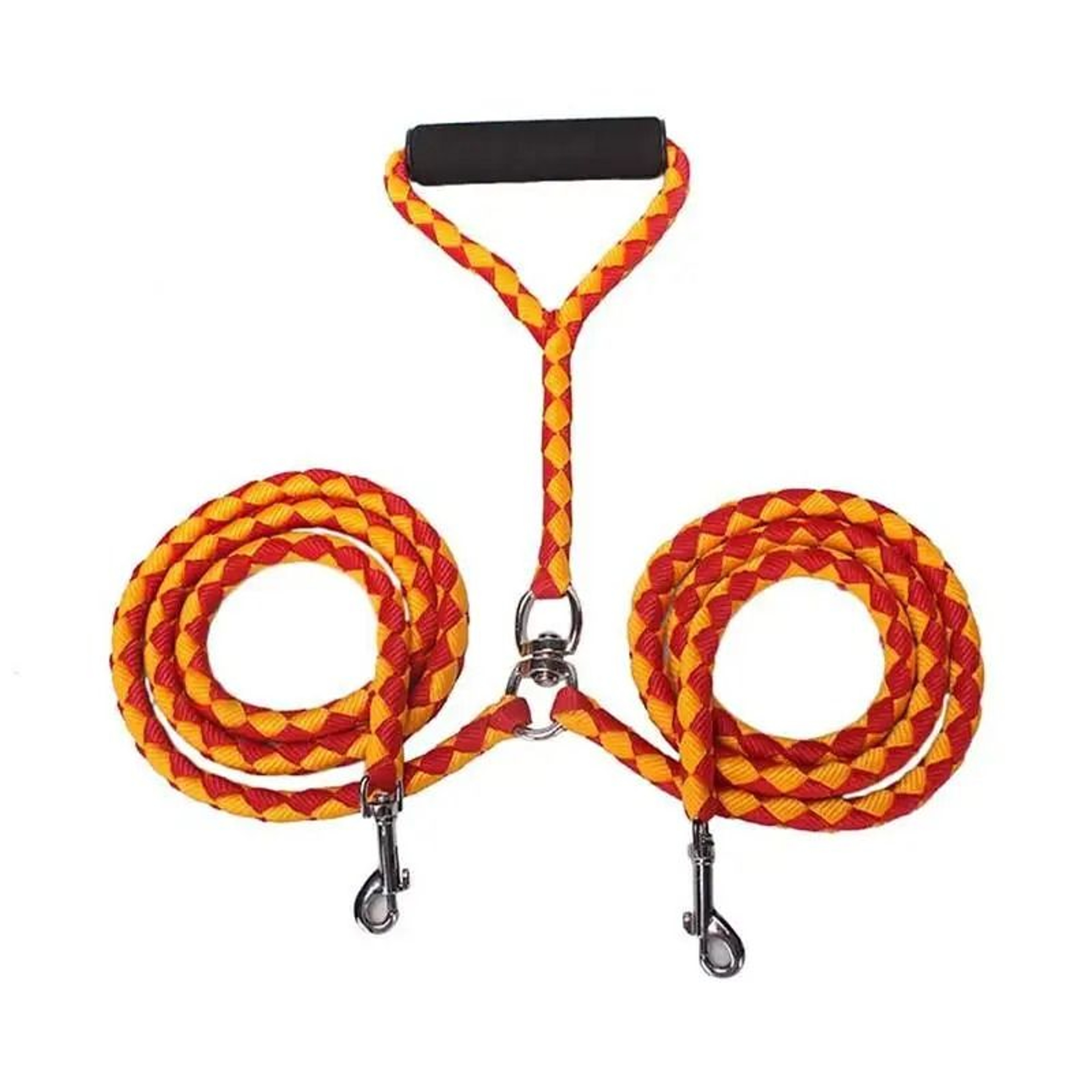 Double Dog Leash With Elastic Extension For Walking Two Dogs 9