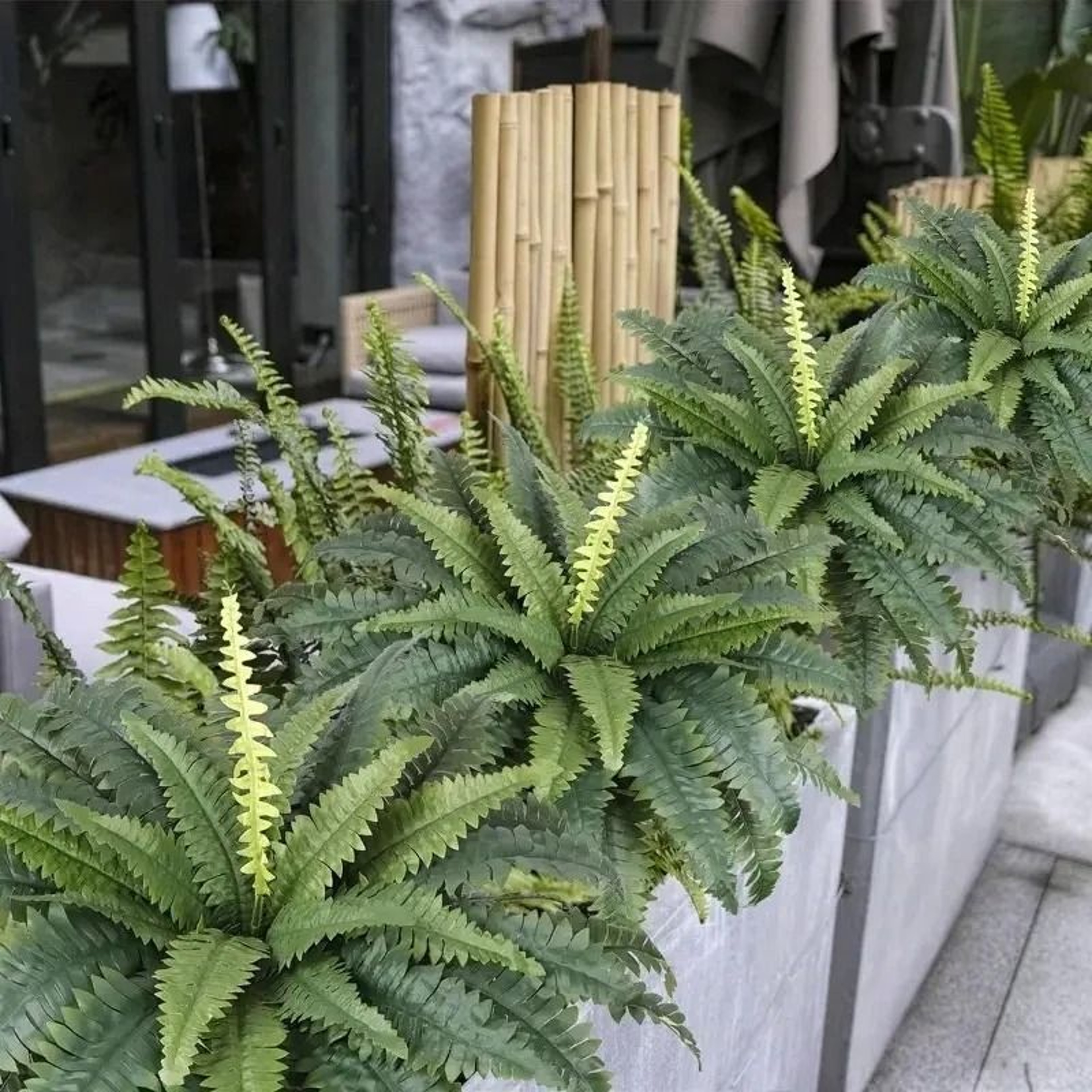 Realistic Artificial Boston Fern Greenery For Indoor And Outdoor Decor 4