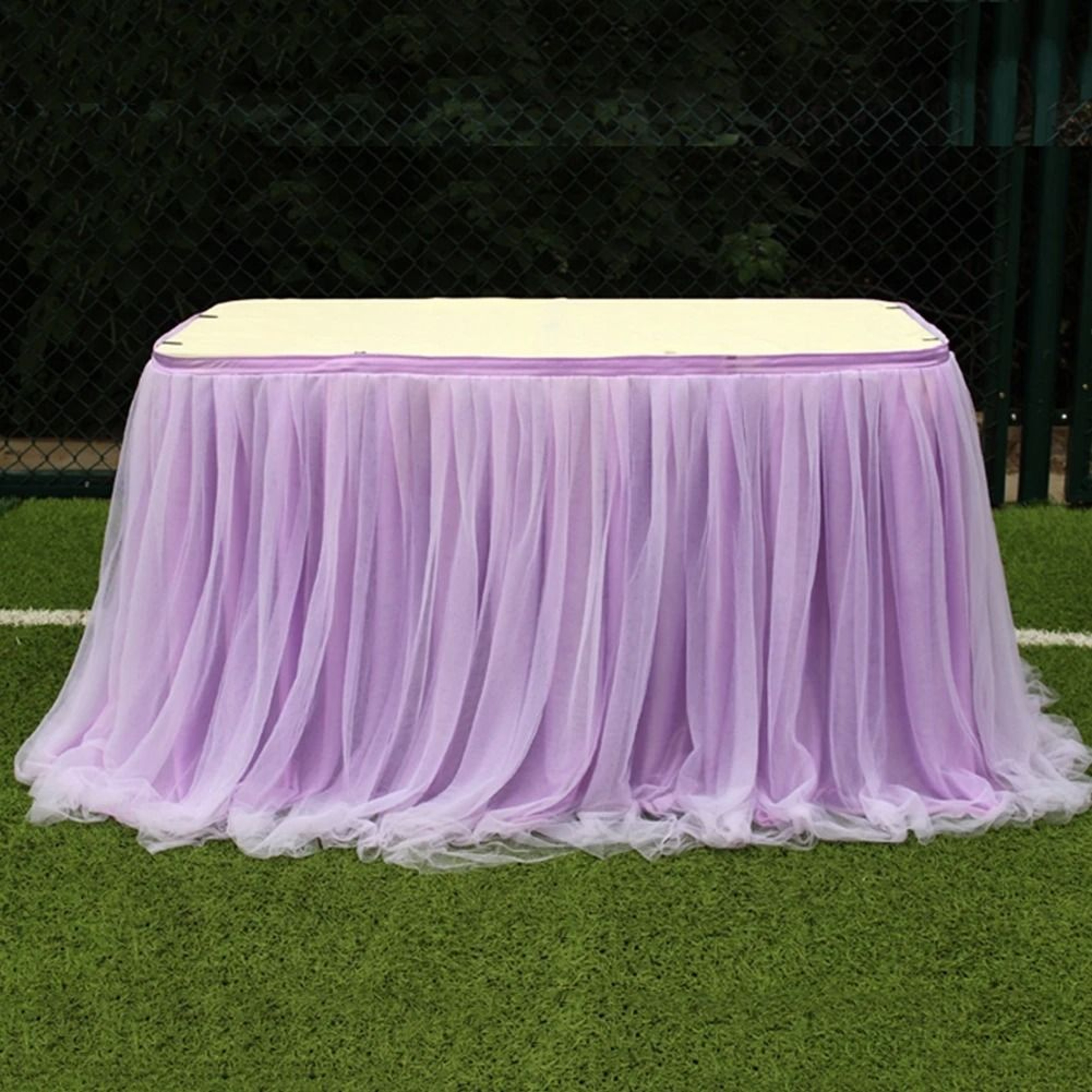 Elastic Tulle Table Skirt For Wedding And Party Decor 10