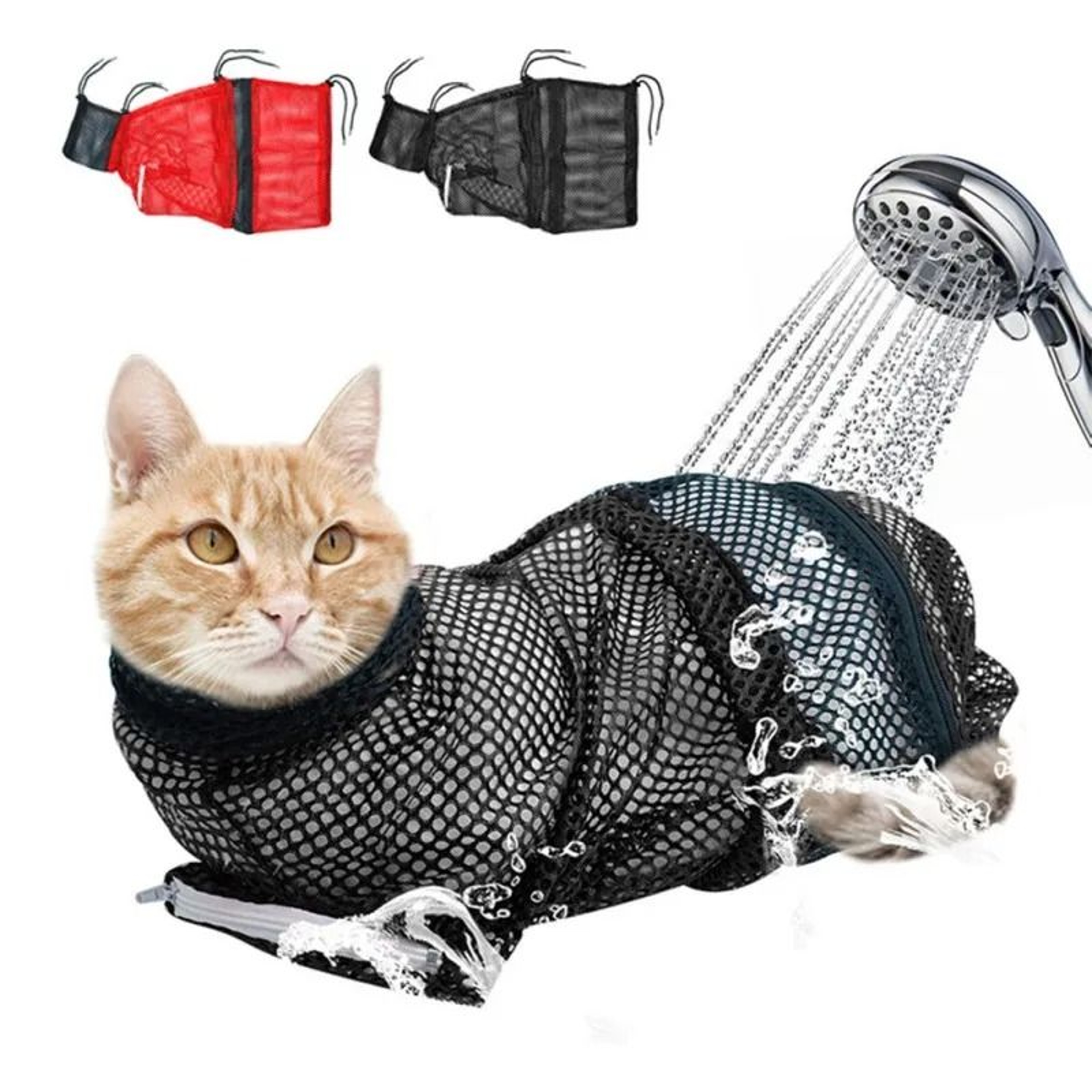 Cat Grooming Shower Bag With Adjustable Anti Scratching Design 1