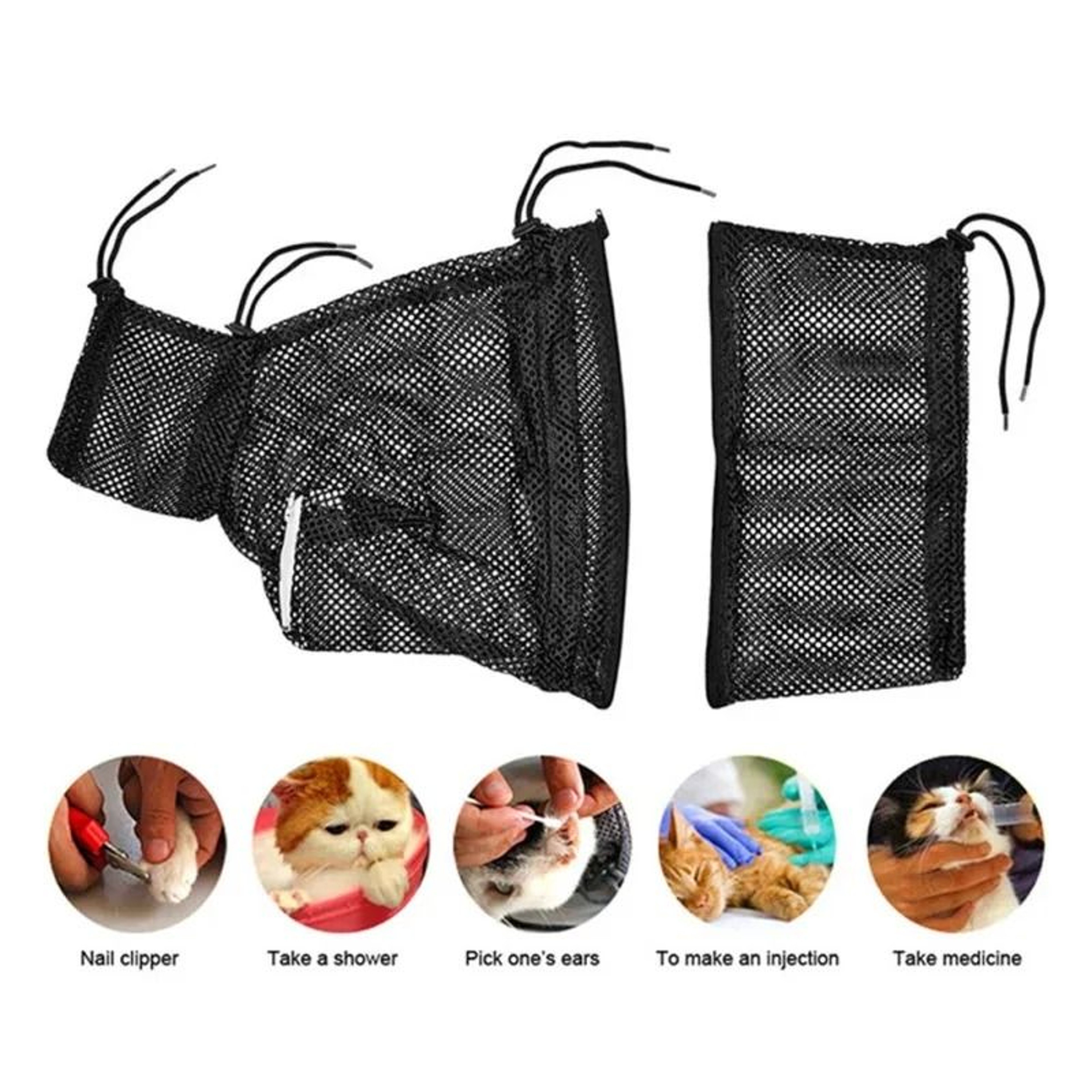 Cat Grooming Shower Bag With Adjustable Anti Scratching Design 5
