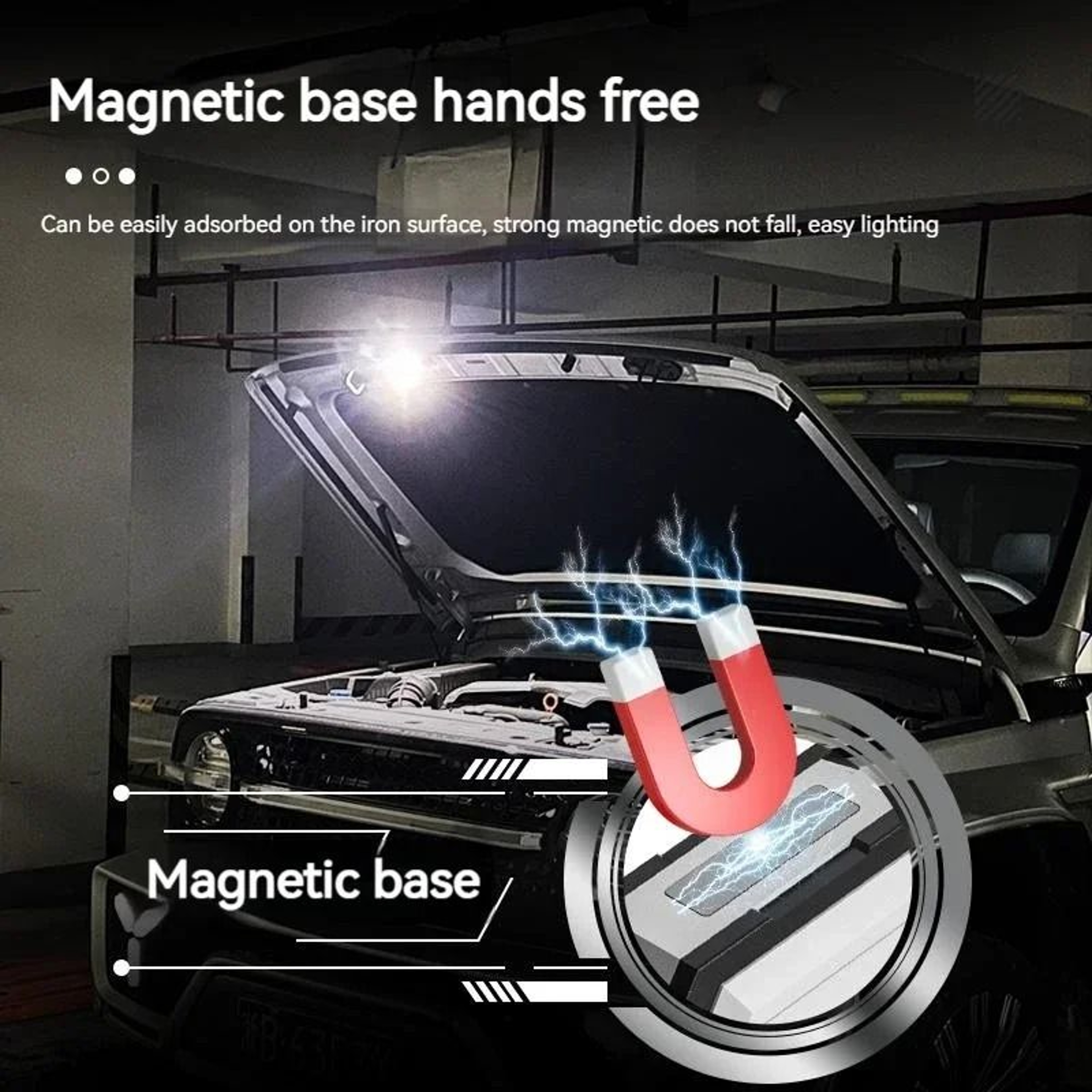 Rechargeable Mini COB LED Keychain Flashlight With Magnetic Base 4