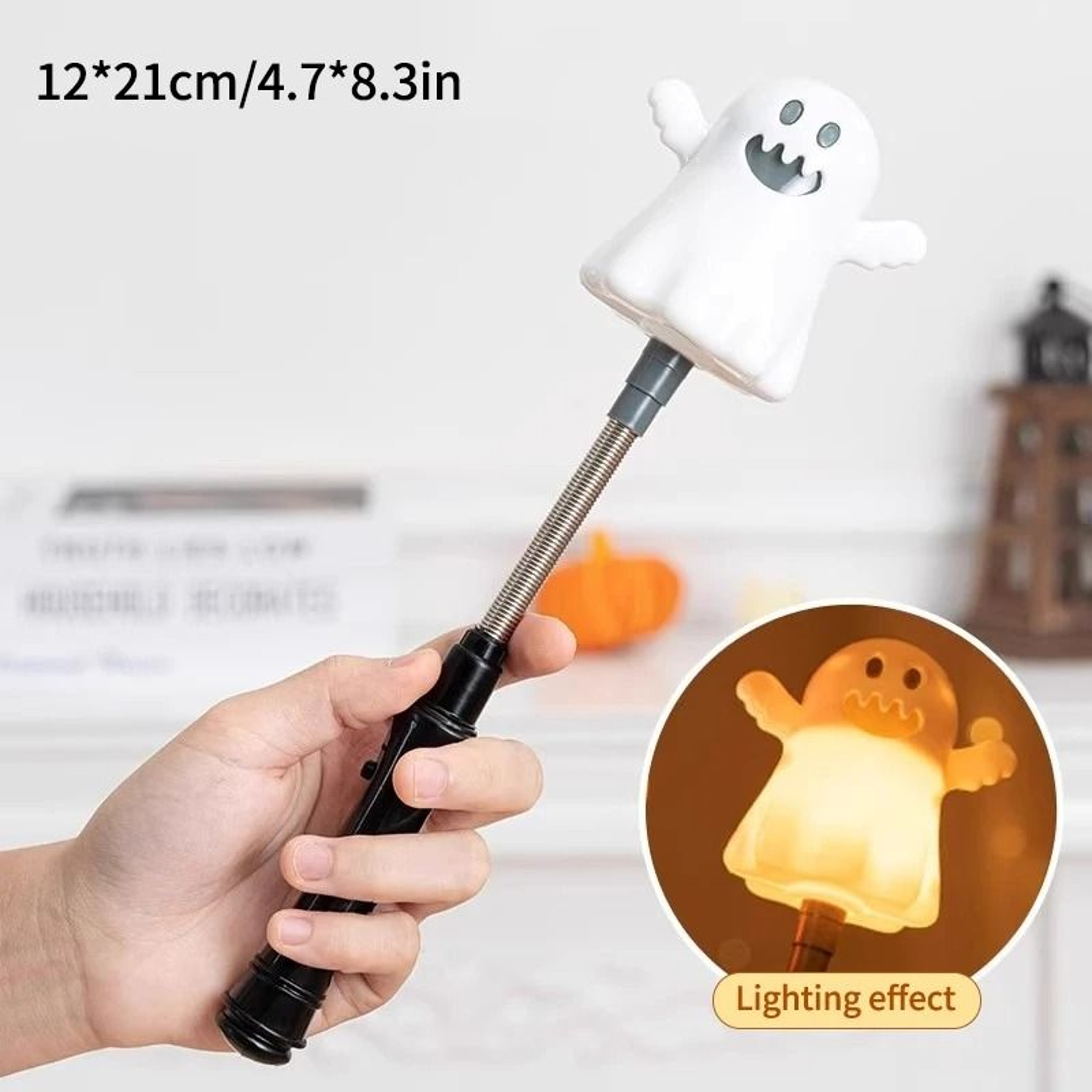 Halloween Pumpkin LED Hand Shaker Flashlight 10