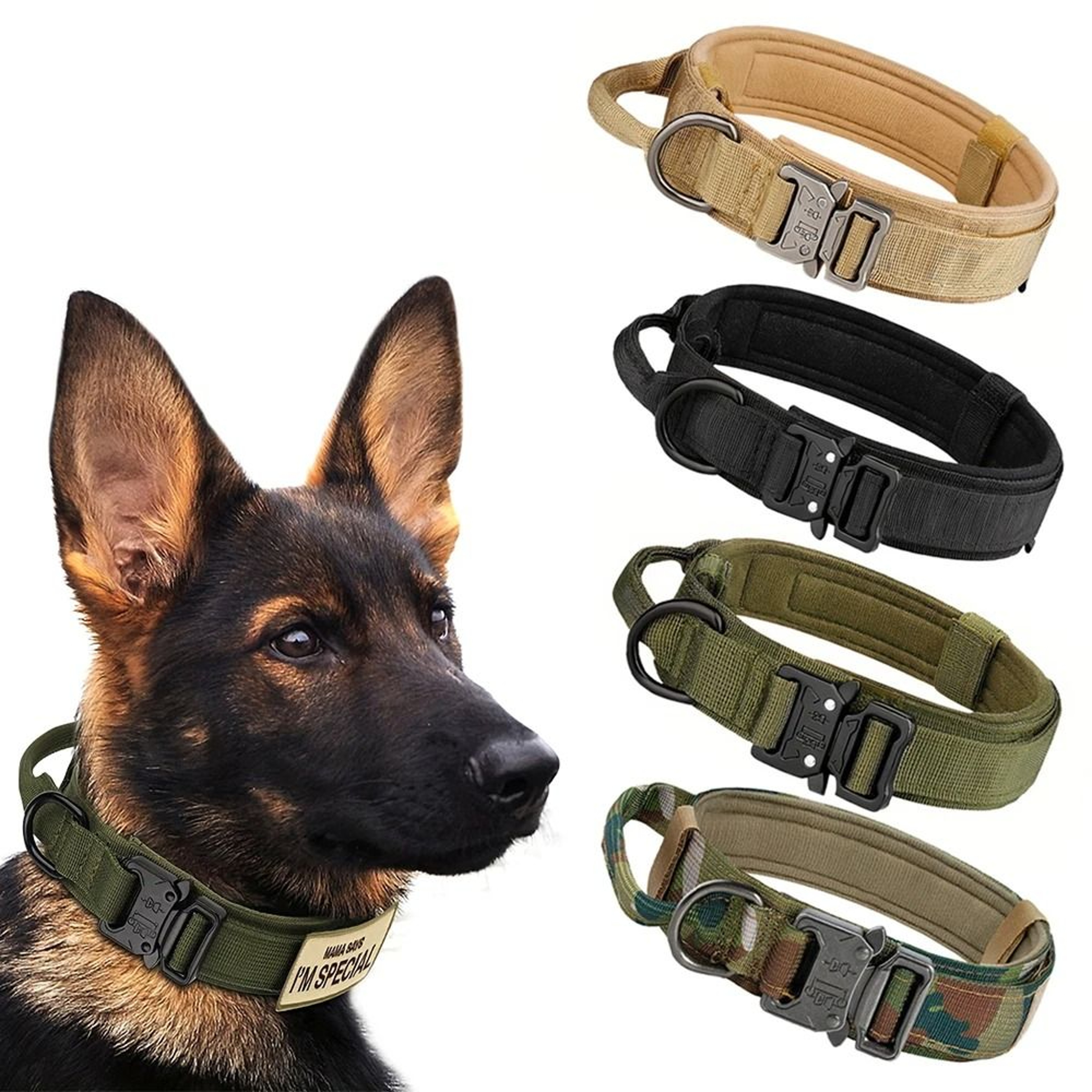 Tactical Dog Training Collar And Leash Set With Control Handle 0