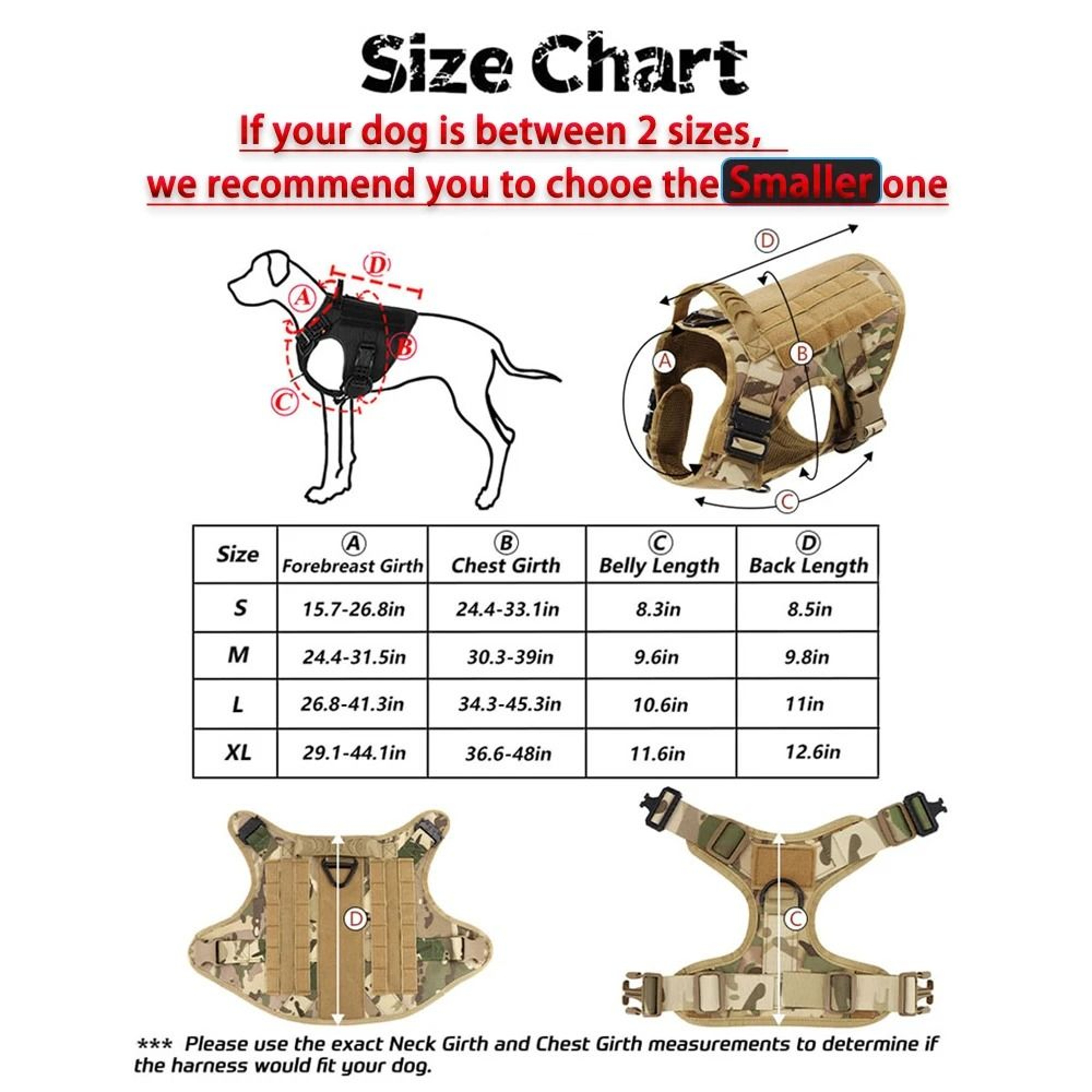 Tactical Dog Harness Leash Collar Set For Medium And Large Dogs 1