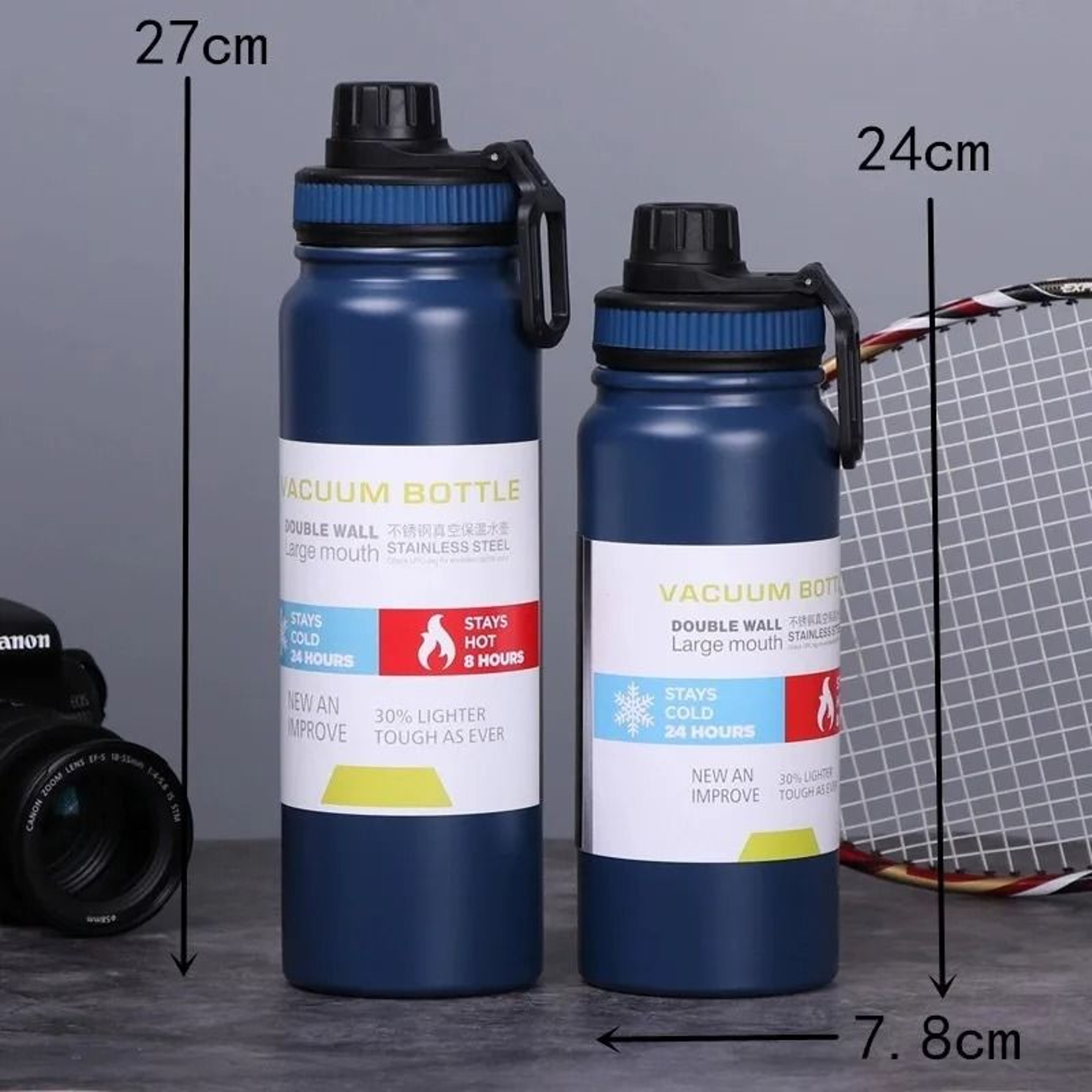 Large Capacity Stainless Steel Thermos Bottle For Hot And Cold Sports Drinks 4
