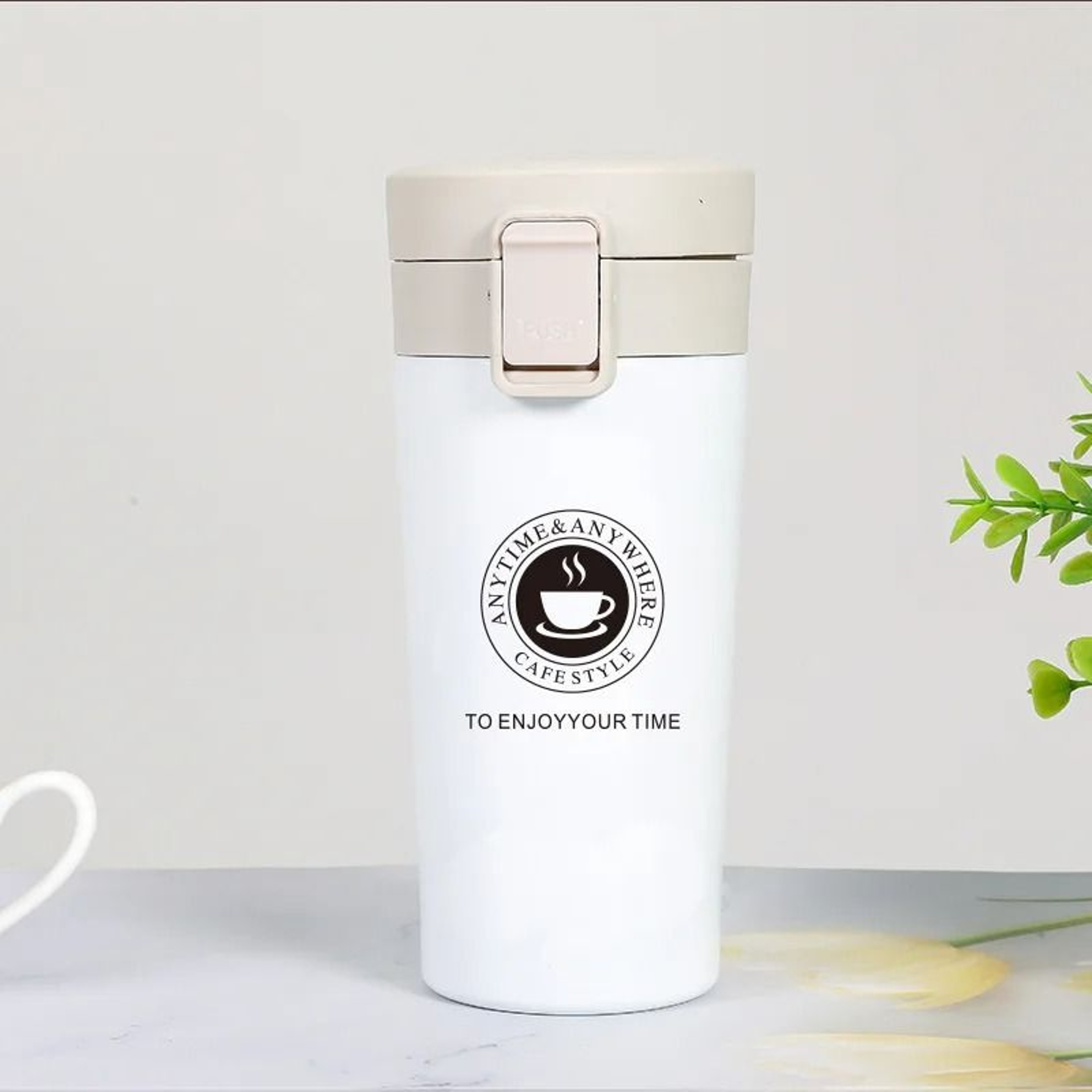 Leak Proof Stainless Steel Travel Coffee Mug With Vacuum Insulation And Safety Lock 9