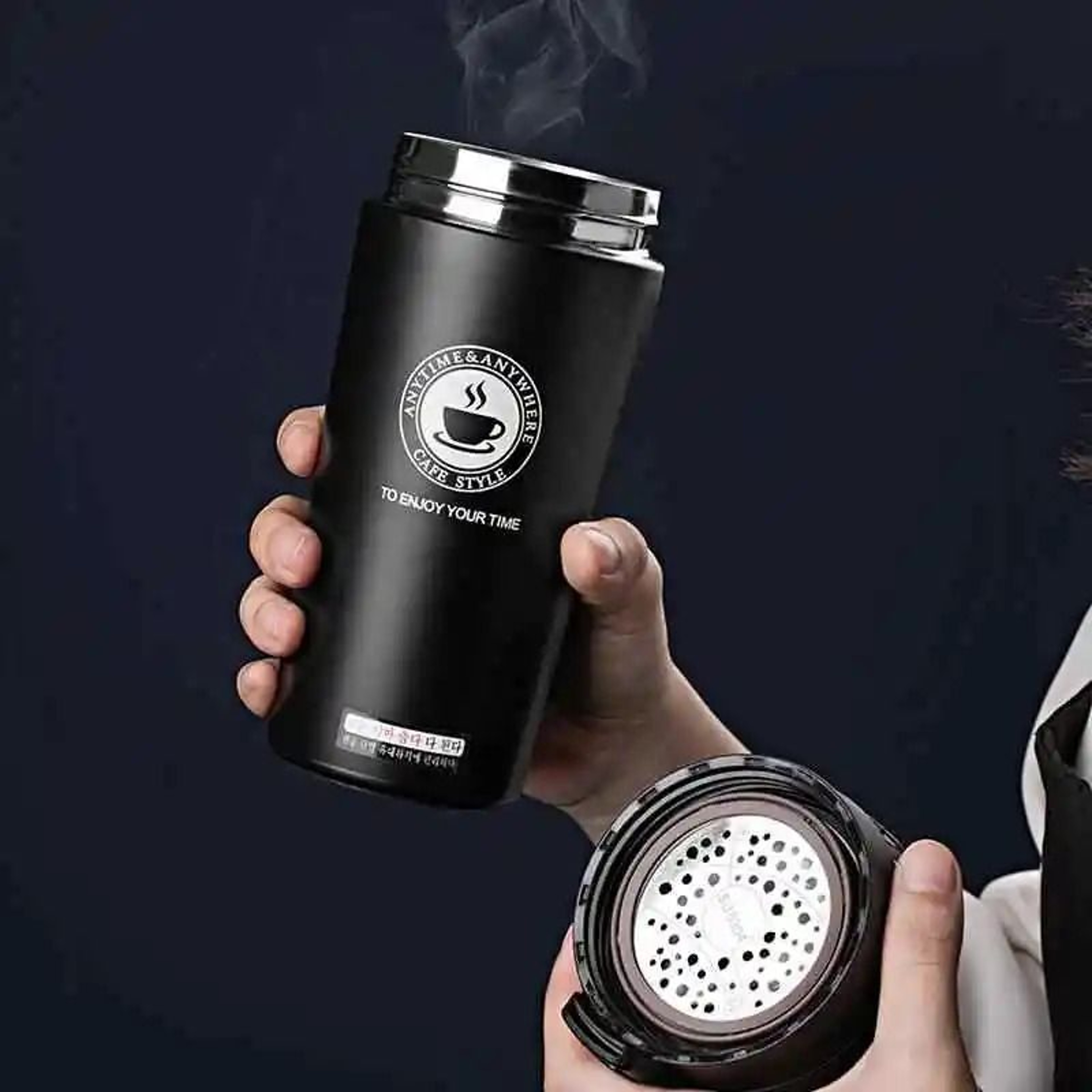 Leak Proof Stainless Steel Travel Coffee Mug With Vacuum Insulation And Safety Lock 2