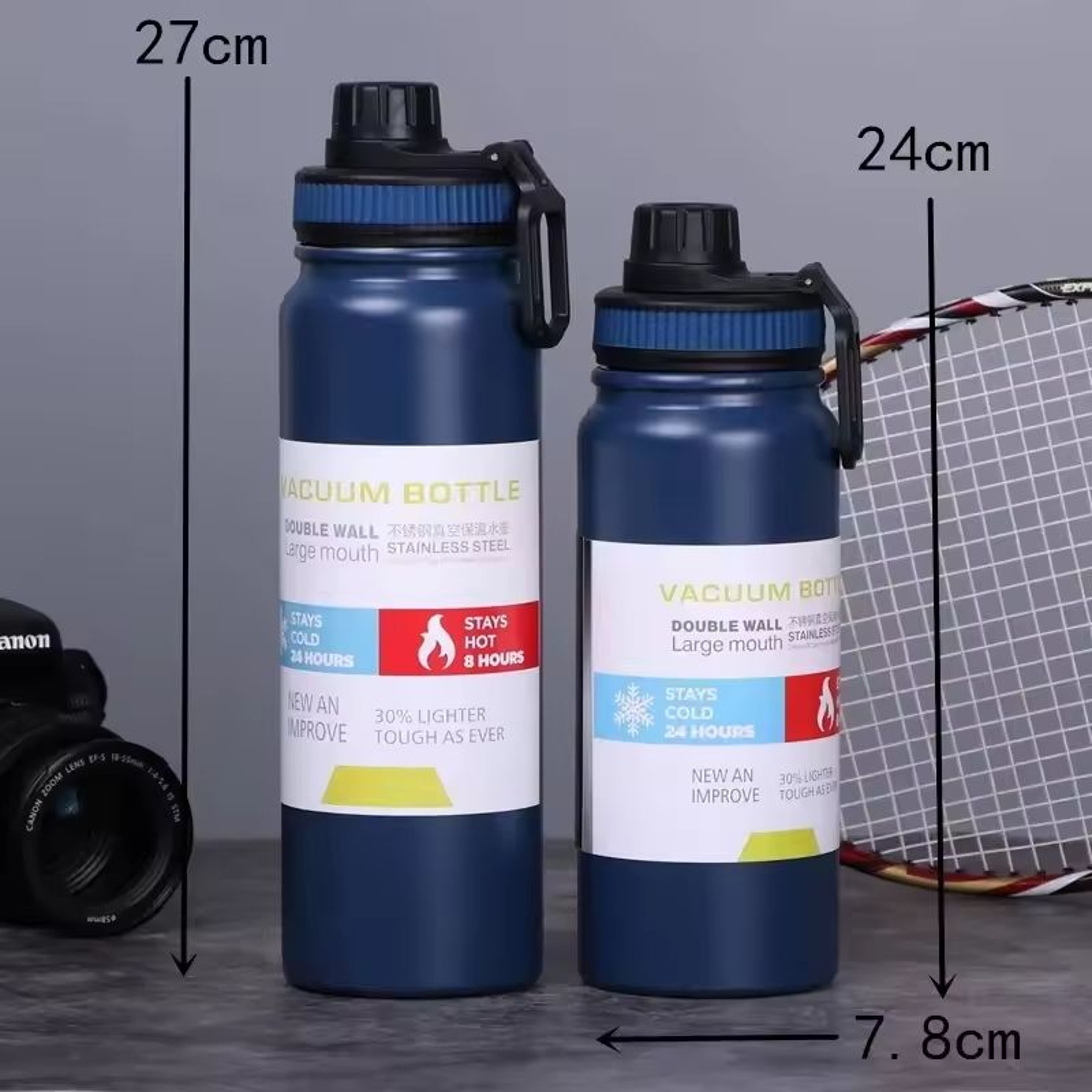 Stainless Steel Vacuum Sports Water Bottle For 12 Hour Hot And Cold Hydration 3