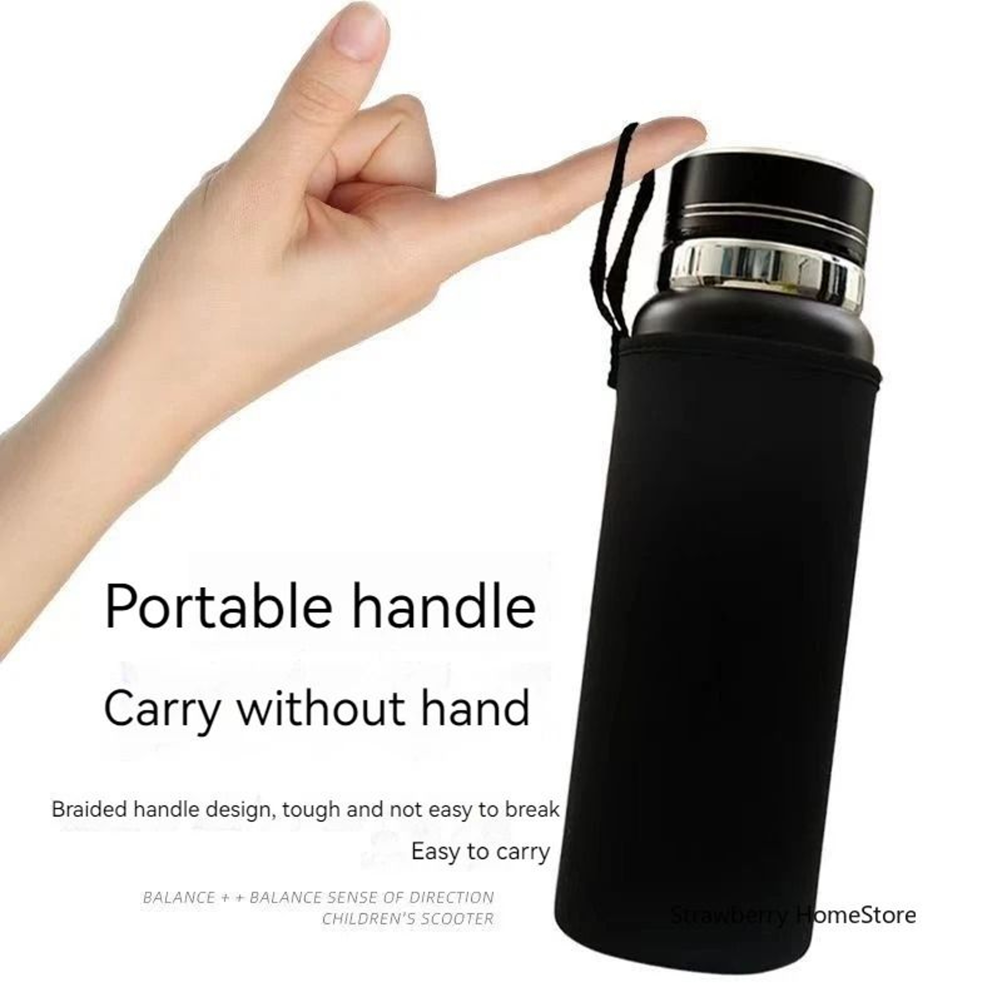 Insulated Neoprene Water Bottle Case With Strap For 750 1000 And 1500 Ml Bottles 3