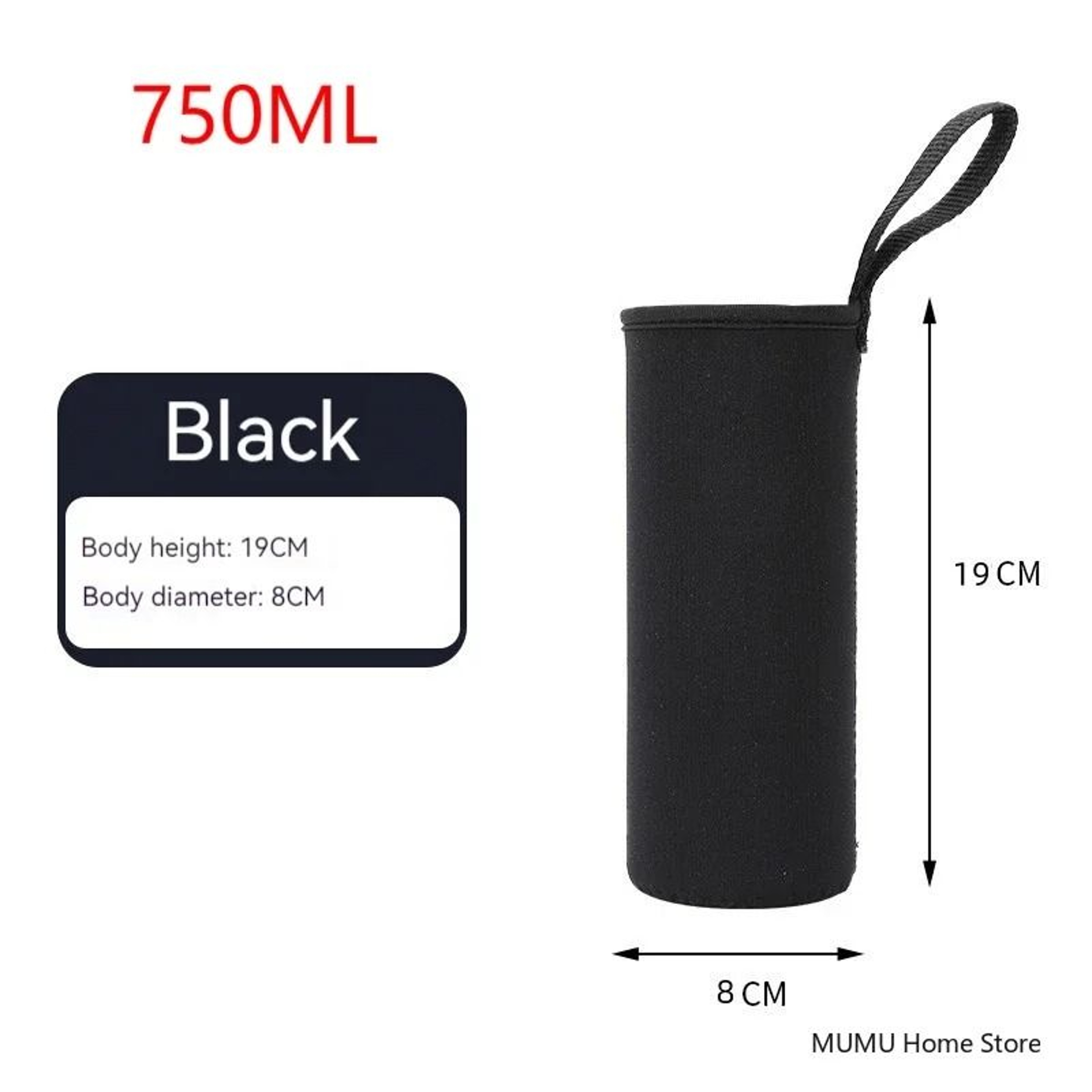 Insulated Neoprene Water Bottle Case With Strap For 750 1000 And 1500 Ml Bottles 6