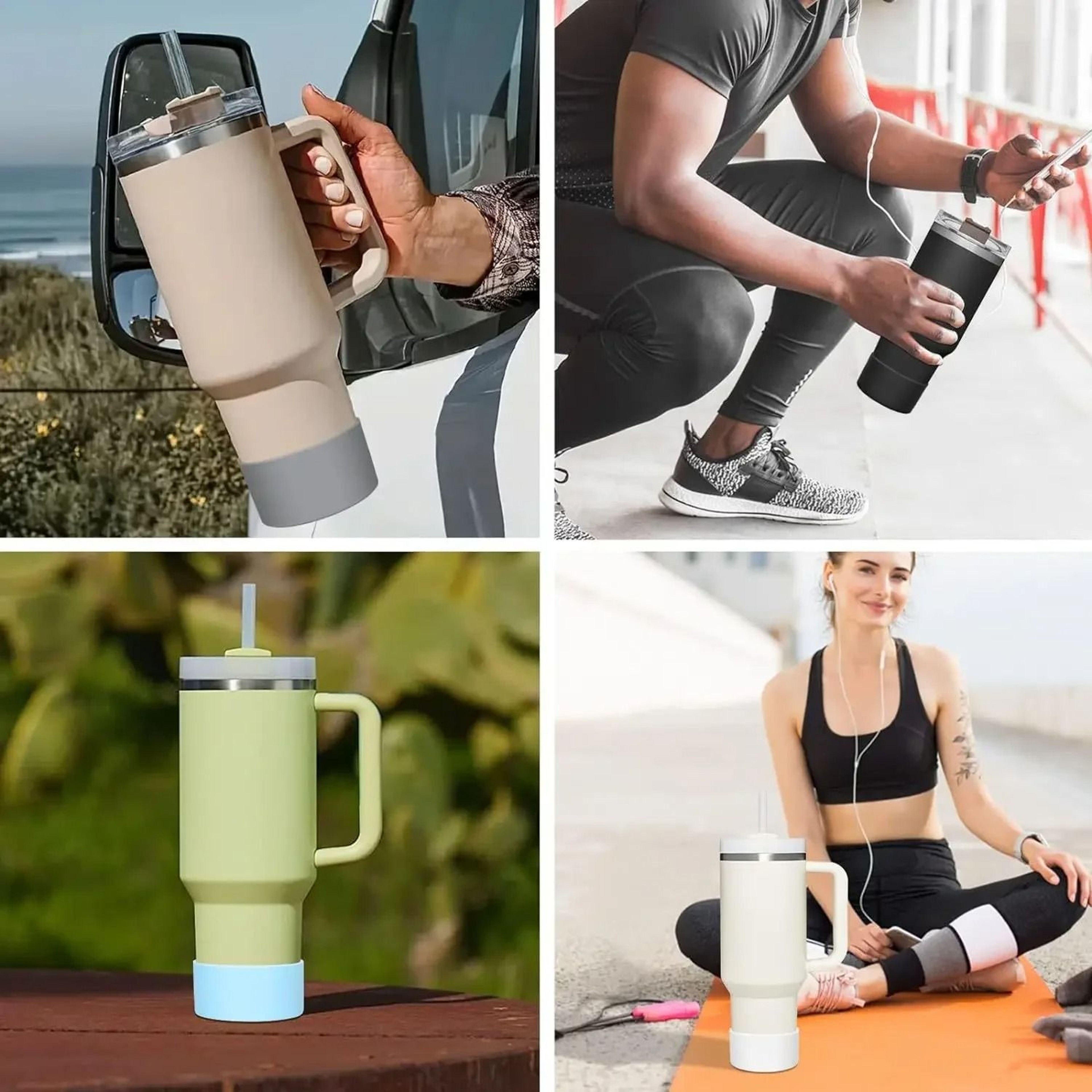 Non Slip Silicone Tumbler Boot Sleeve For 30 And 40 Oz Cup Bottom Protection 2