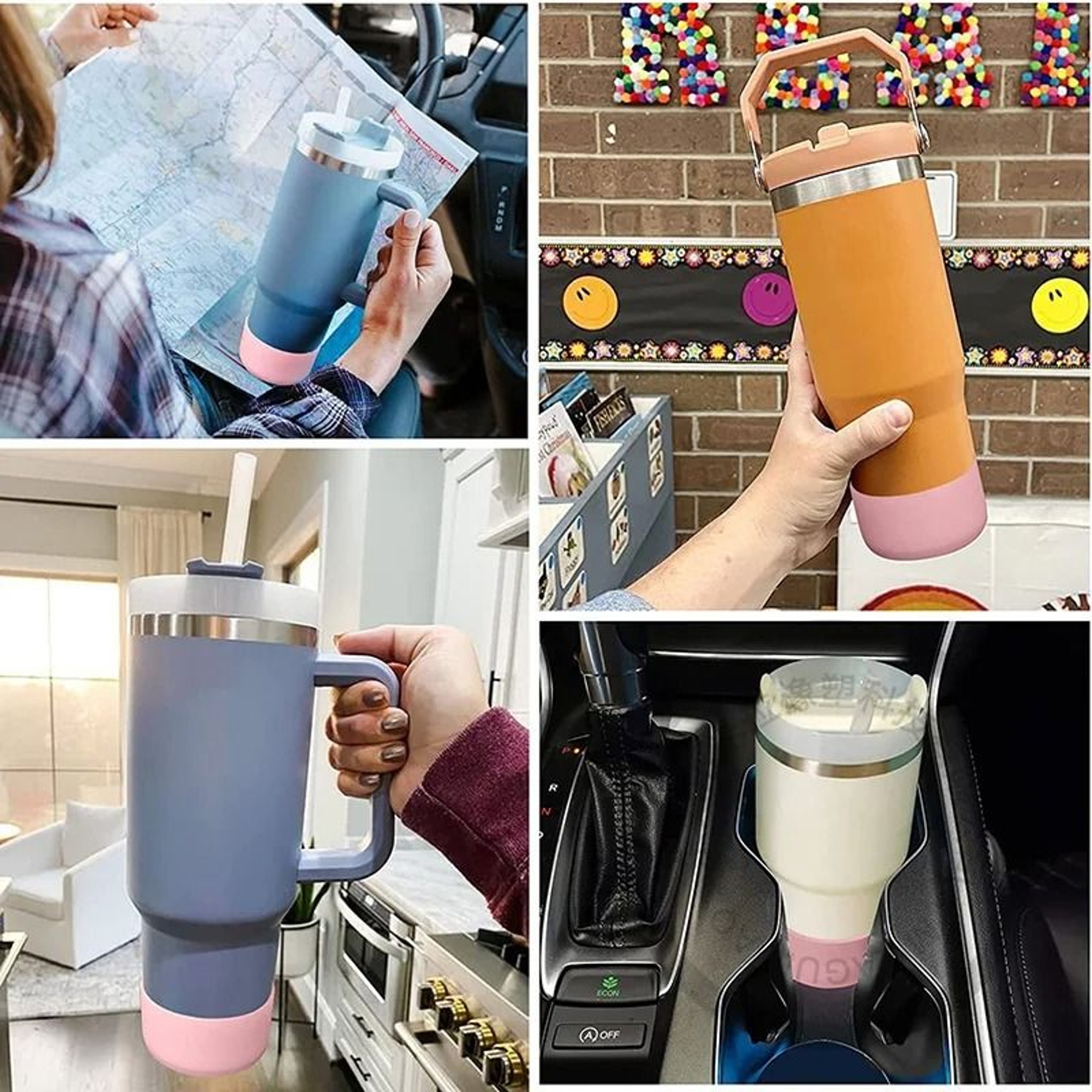 Non Slip Silicone Tumbler Boot Sleeve For 30 And 40 Oz Cup Bottom Protection 5