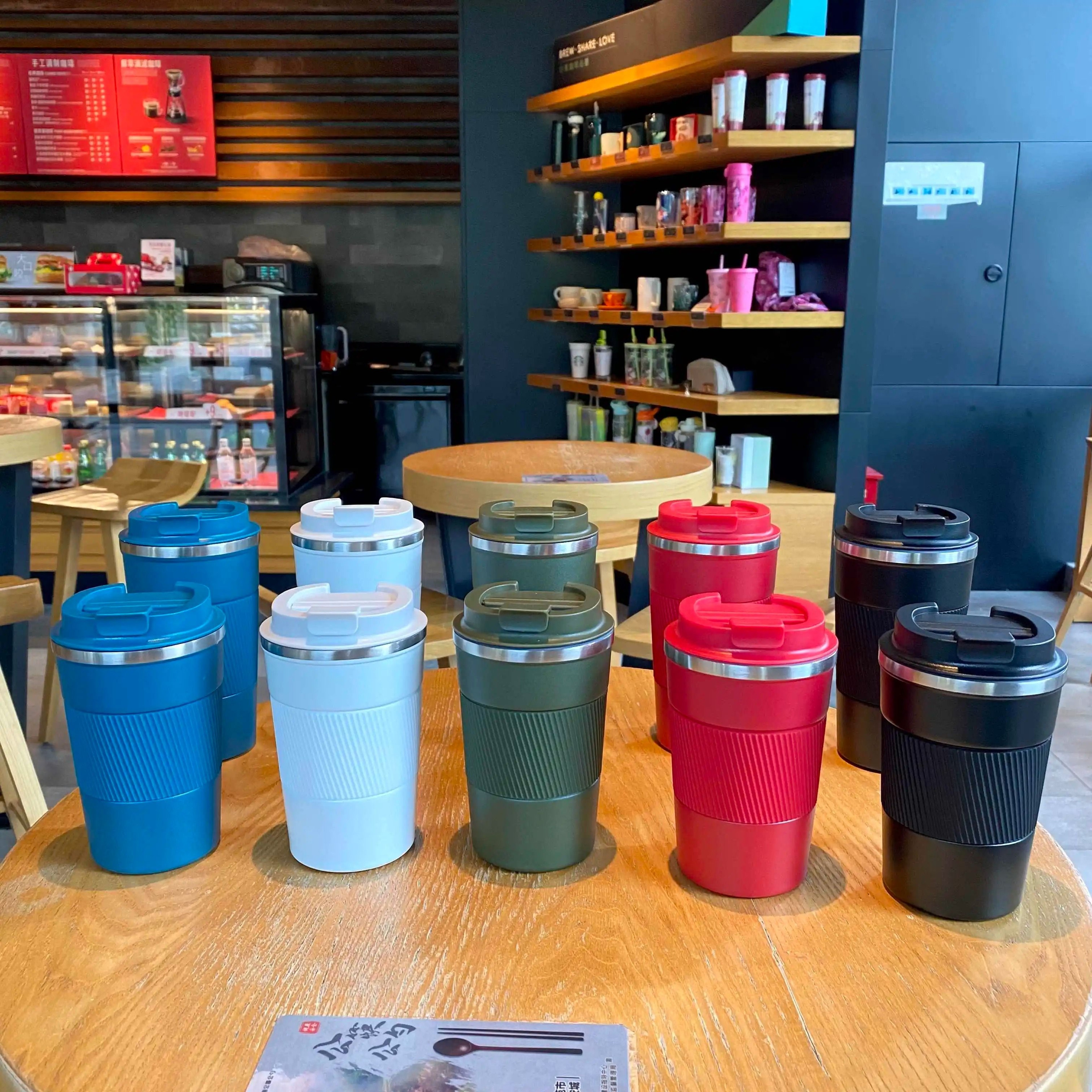 Leak Proof Stainless Steel Travel Coffee Thermos Mug For Hot And Cold Drinks 0