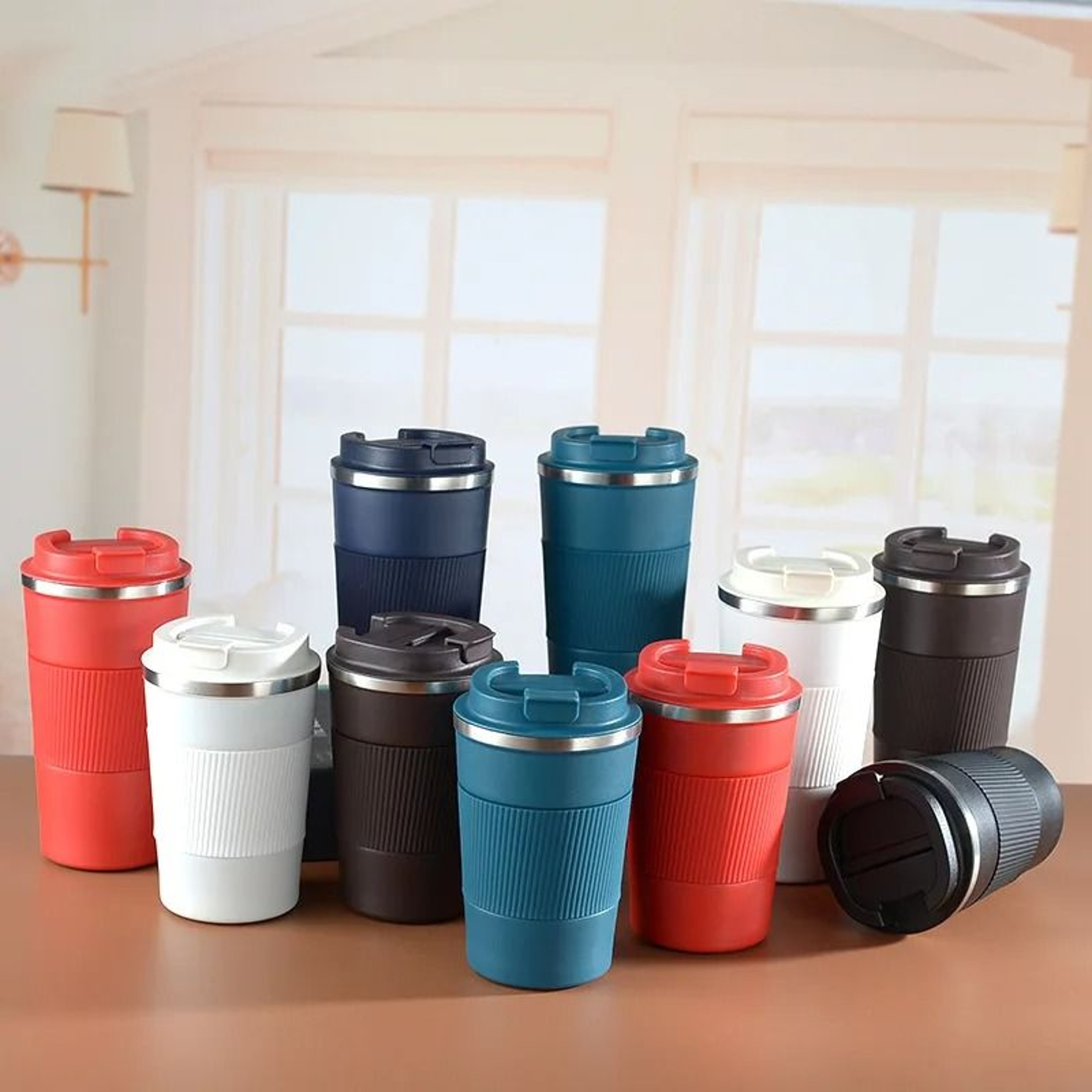 Leak Proof Stainless Steel Travel Coffee Thermos Mug For Hot And Cold Drinks 1