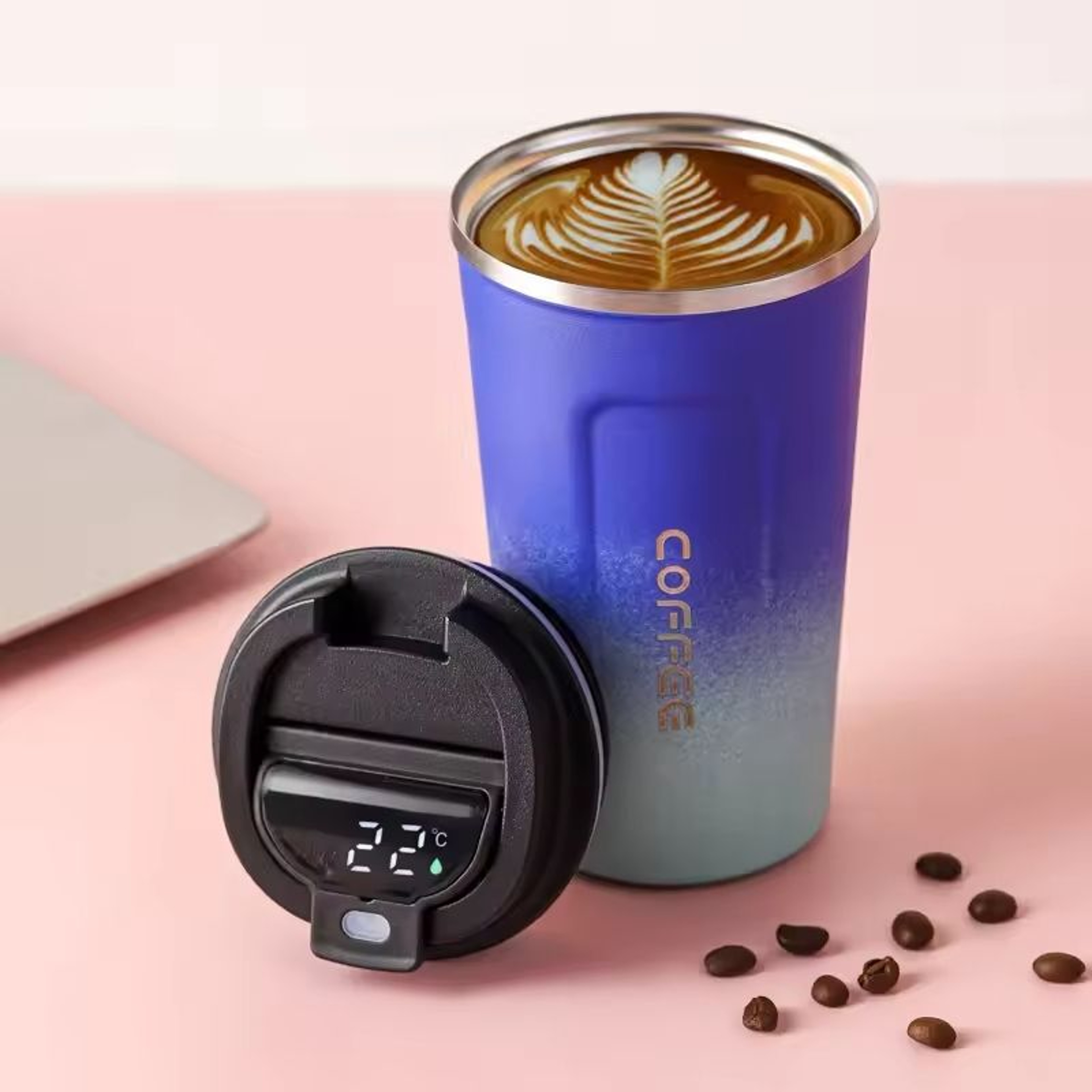 Intelligent Digital Temperature Display Travel Coffee Mug With Vacuum Insulation 8