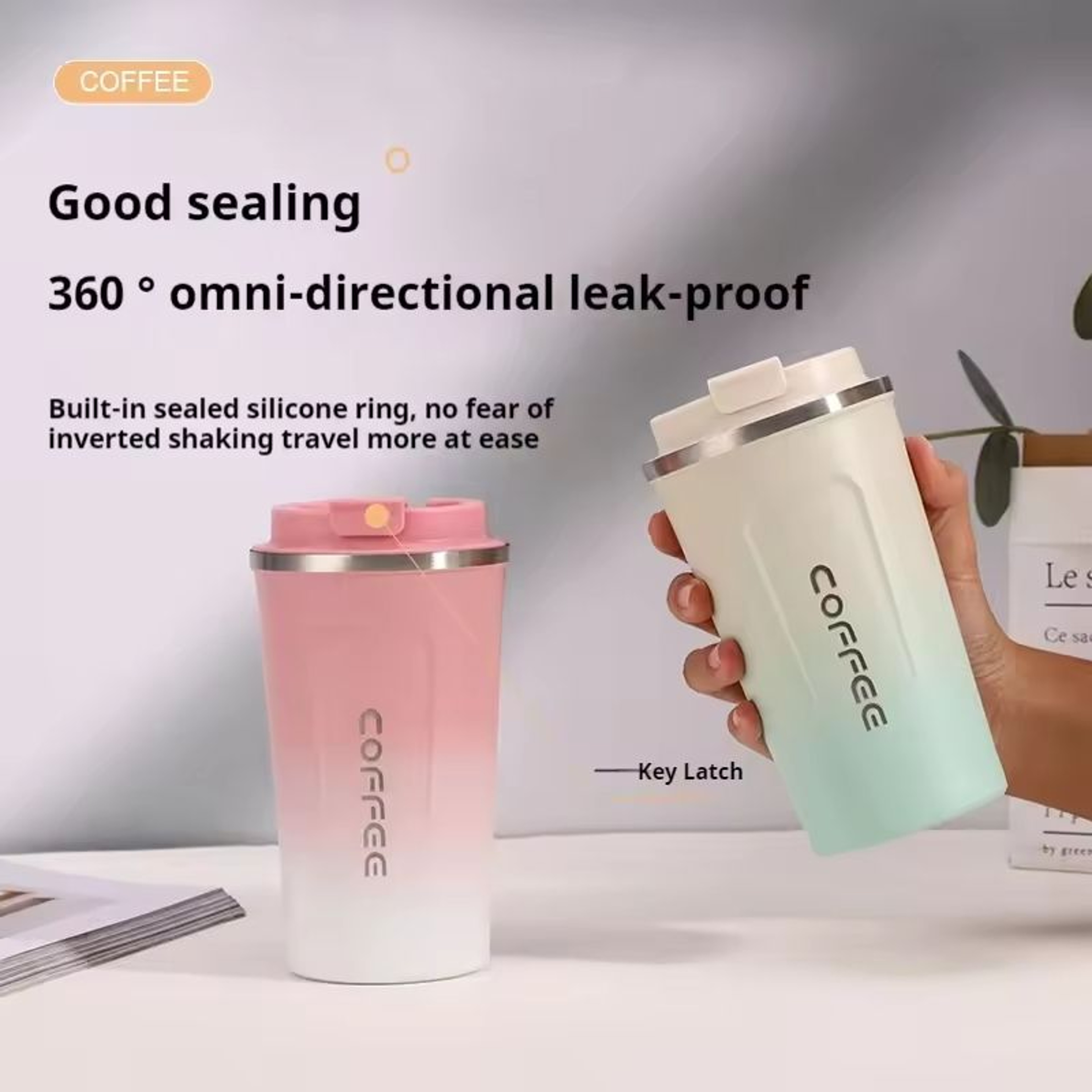 Intelligent Digital Temperature Display Travel Coffee Mug With Vacuum Insulation 4