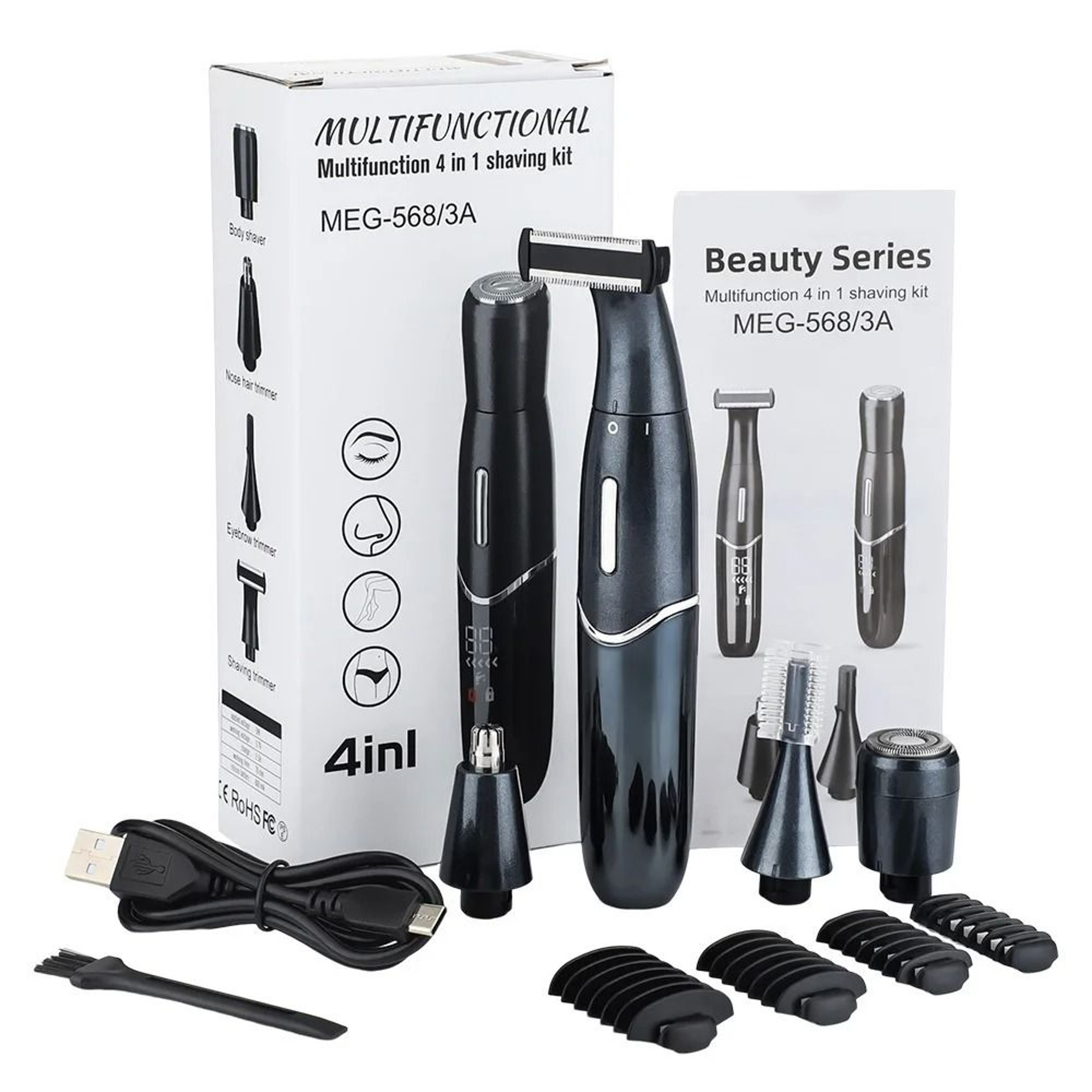 Wet And Dry Precision Body Groomer For Sensitive Areas With 3D Floating Foil And Adjustable Guard 6