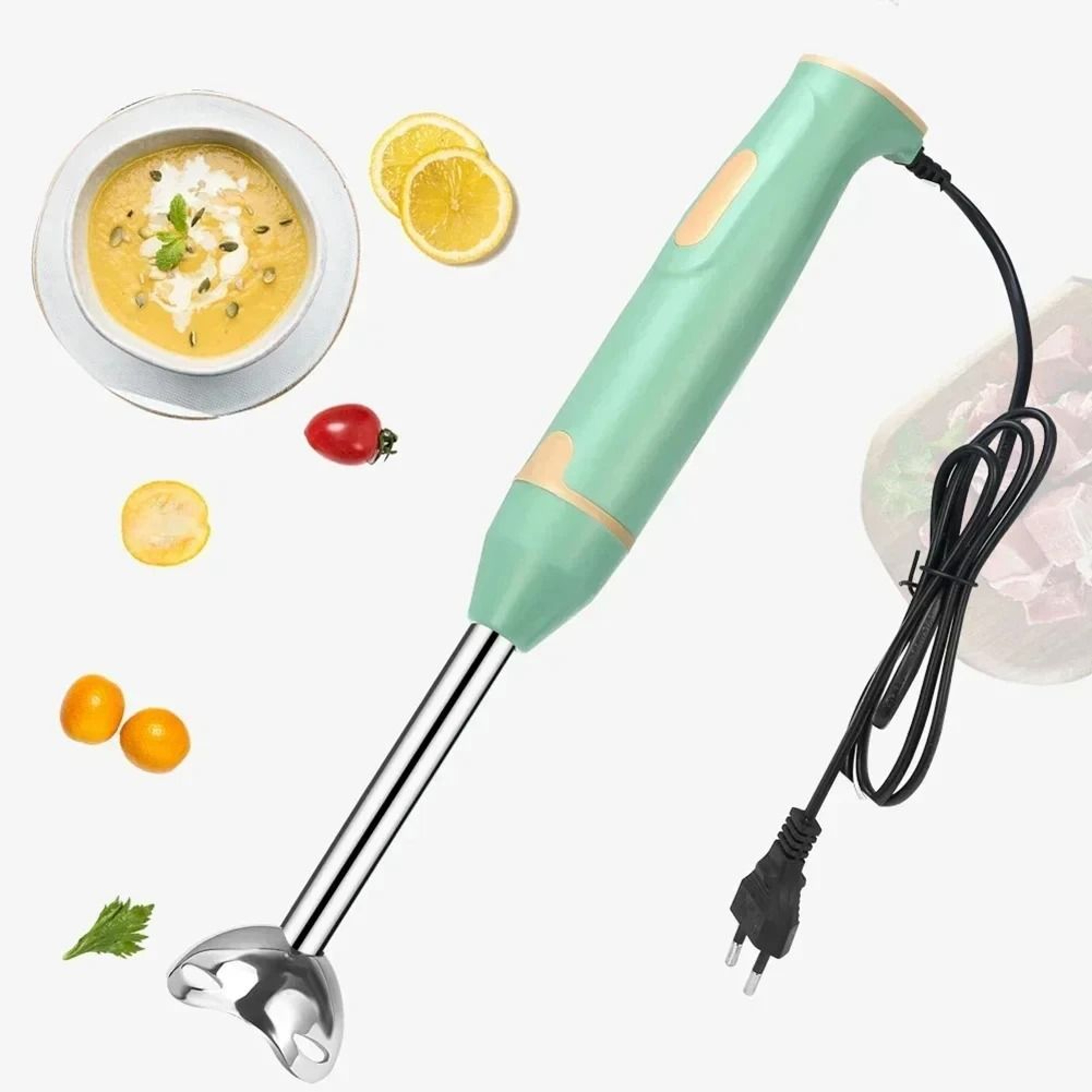 400W Immersion Stick Blender With Stainless Steel Blade For Smoothies Soups And Baby Food 0