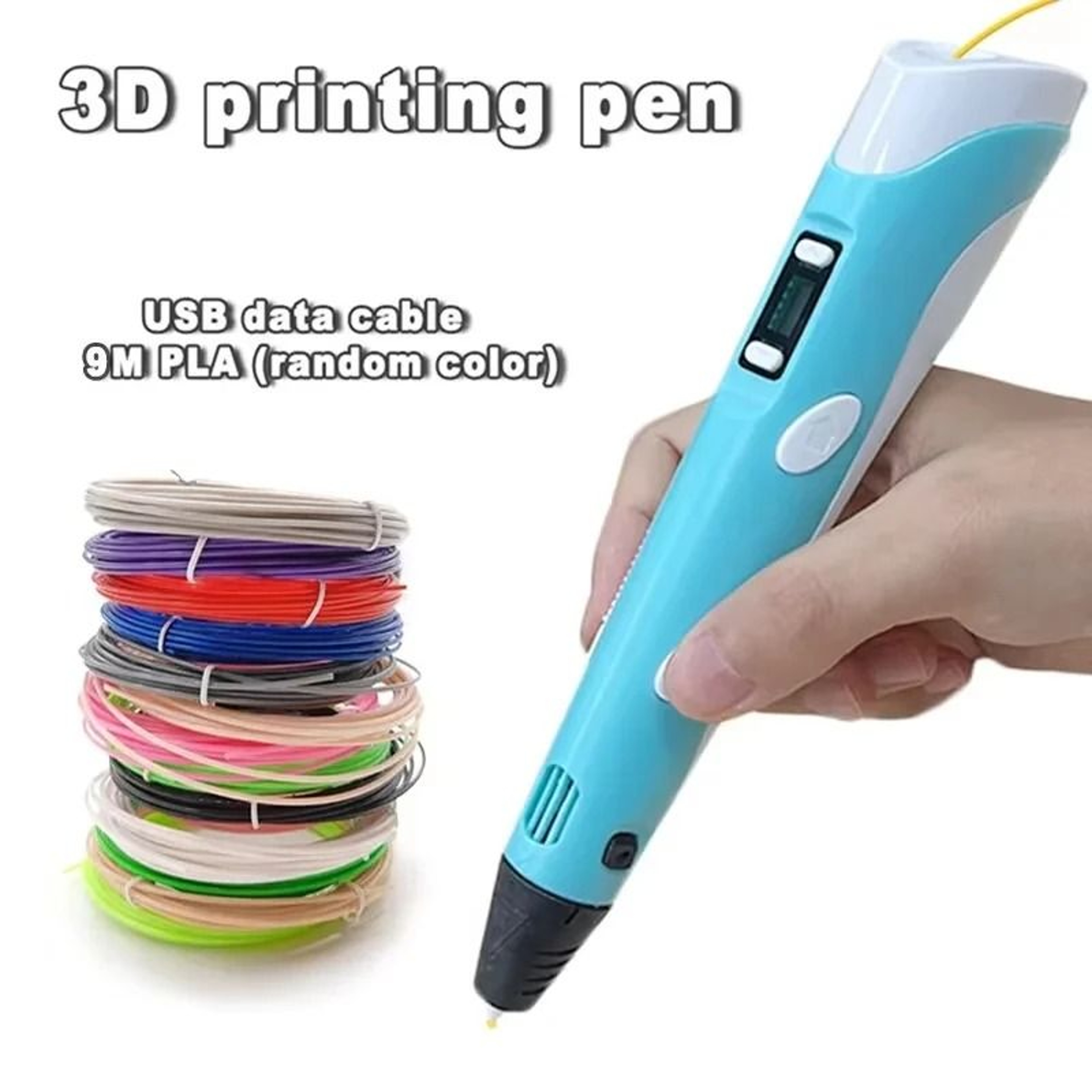 USB Rechargeable 3D Printing Pen With 9M PLA Filament For Kids And DIY Crafts 4