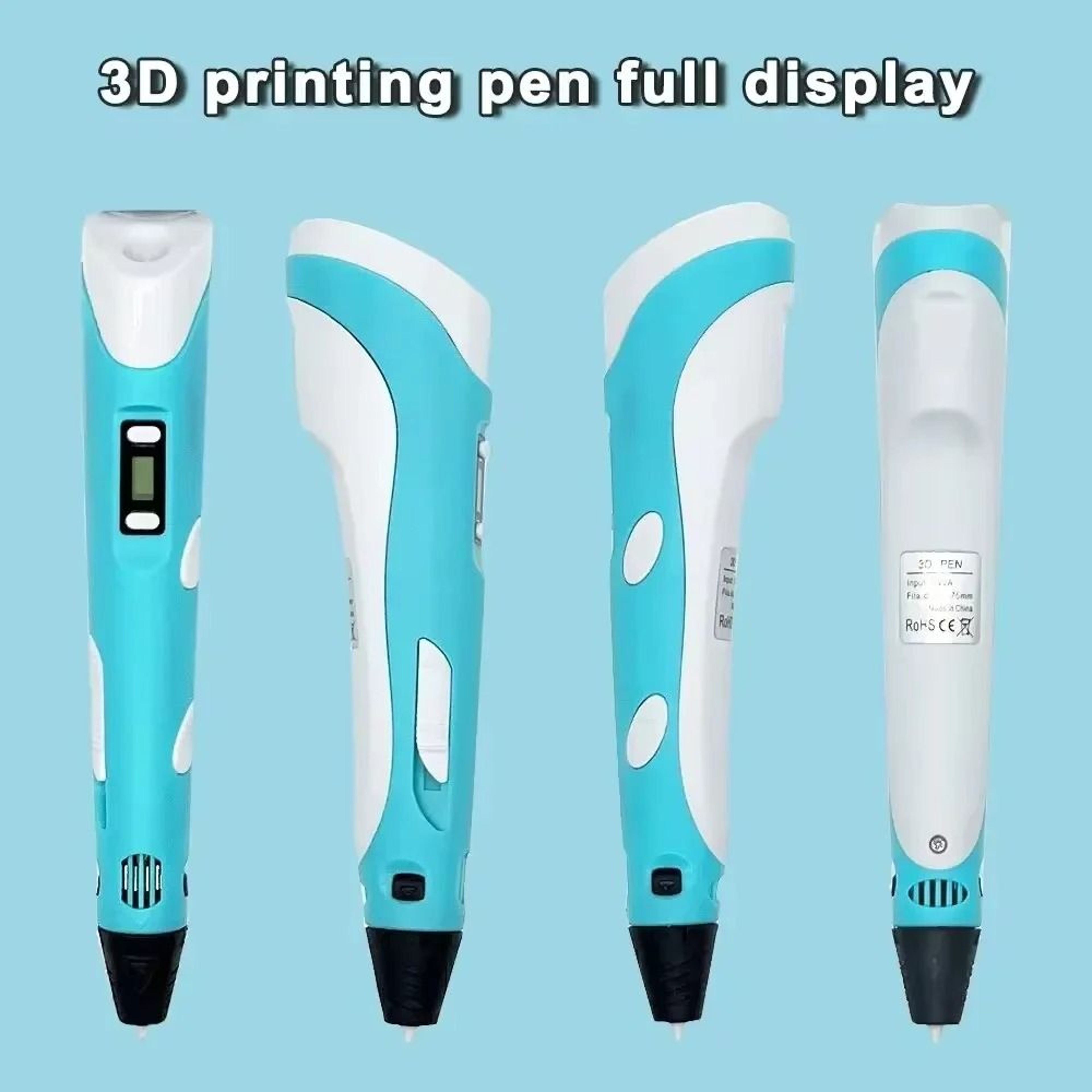 USB Rechargeable 3D Printing Pen With 9M PLA Filament For Kids And DIY Crafts 5