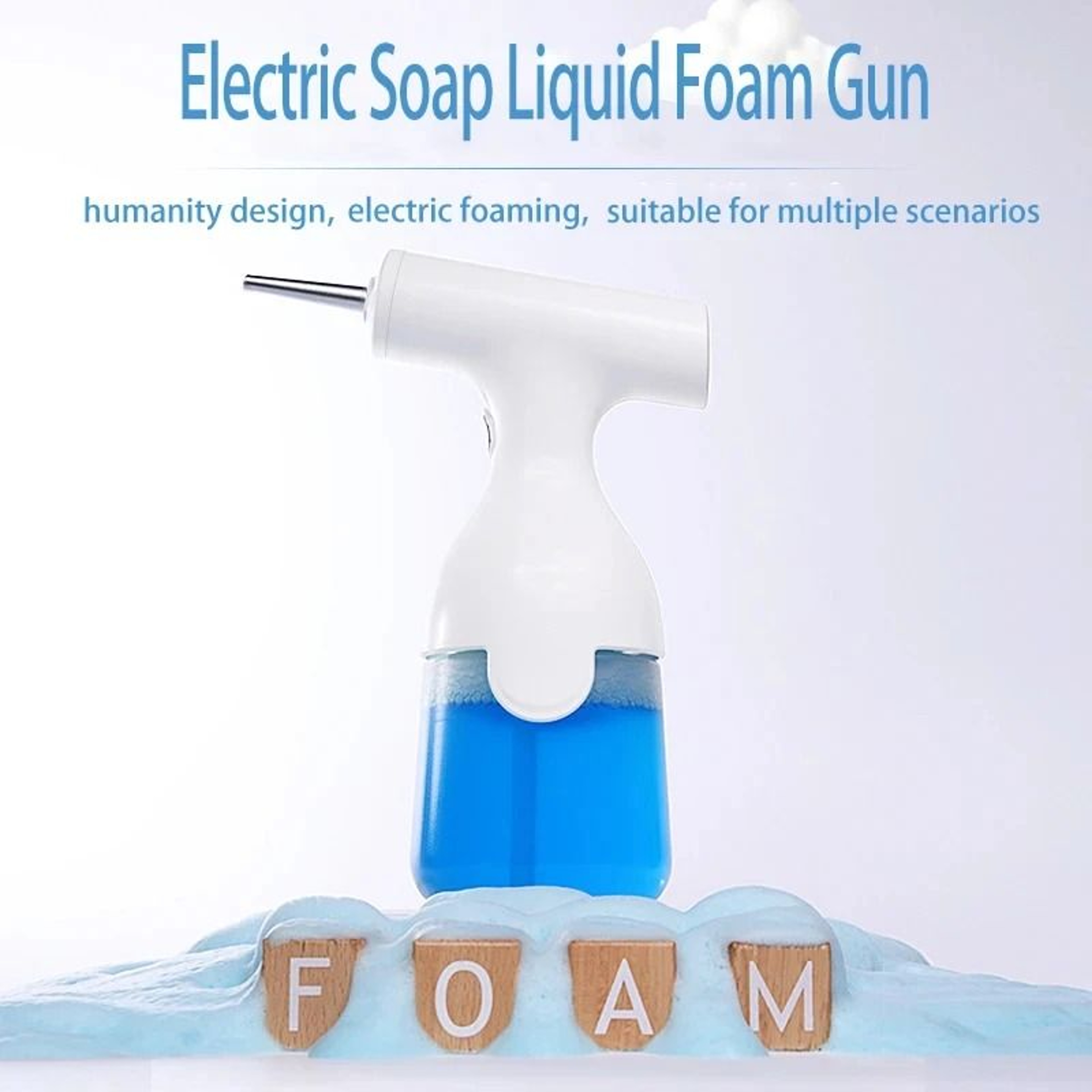 Rechargeable Electric Foam Spray Gun For Soap Shampoo And Cleaning Solution 4