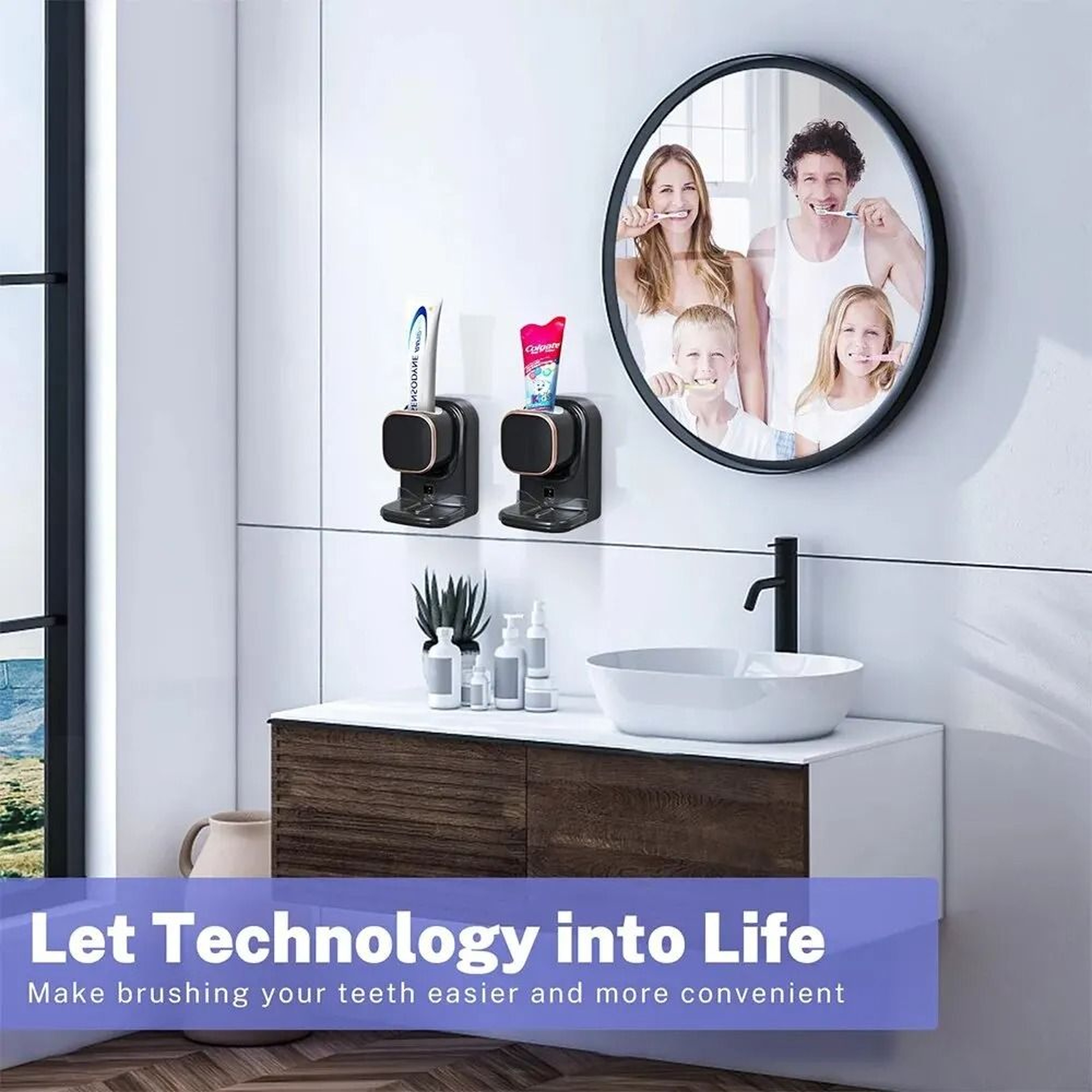 Automatic Wall Mounted Toothpaste Dispenser With Touchless Sensor And Adjustable Modes 5