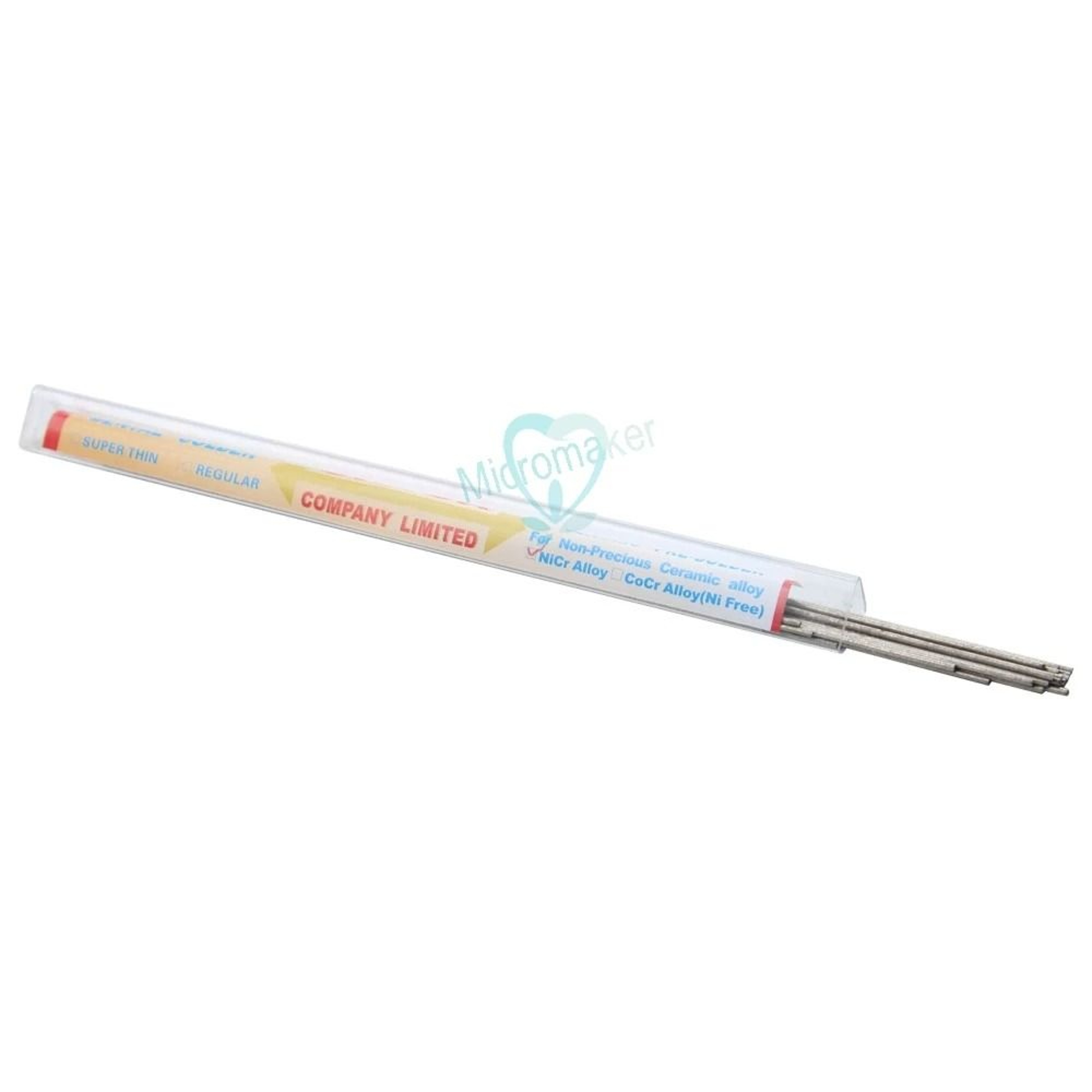 Dental NiCr Or CoCr Alloy Welding Rod Tube High Temperature PFM Soldering Rod For Lab Use 5