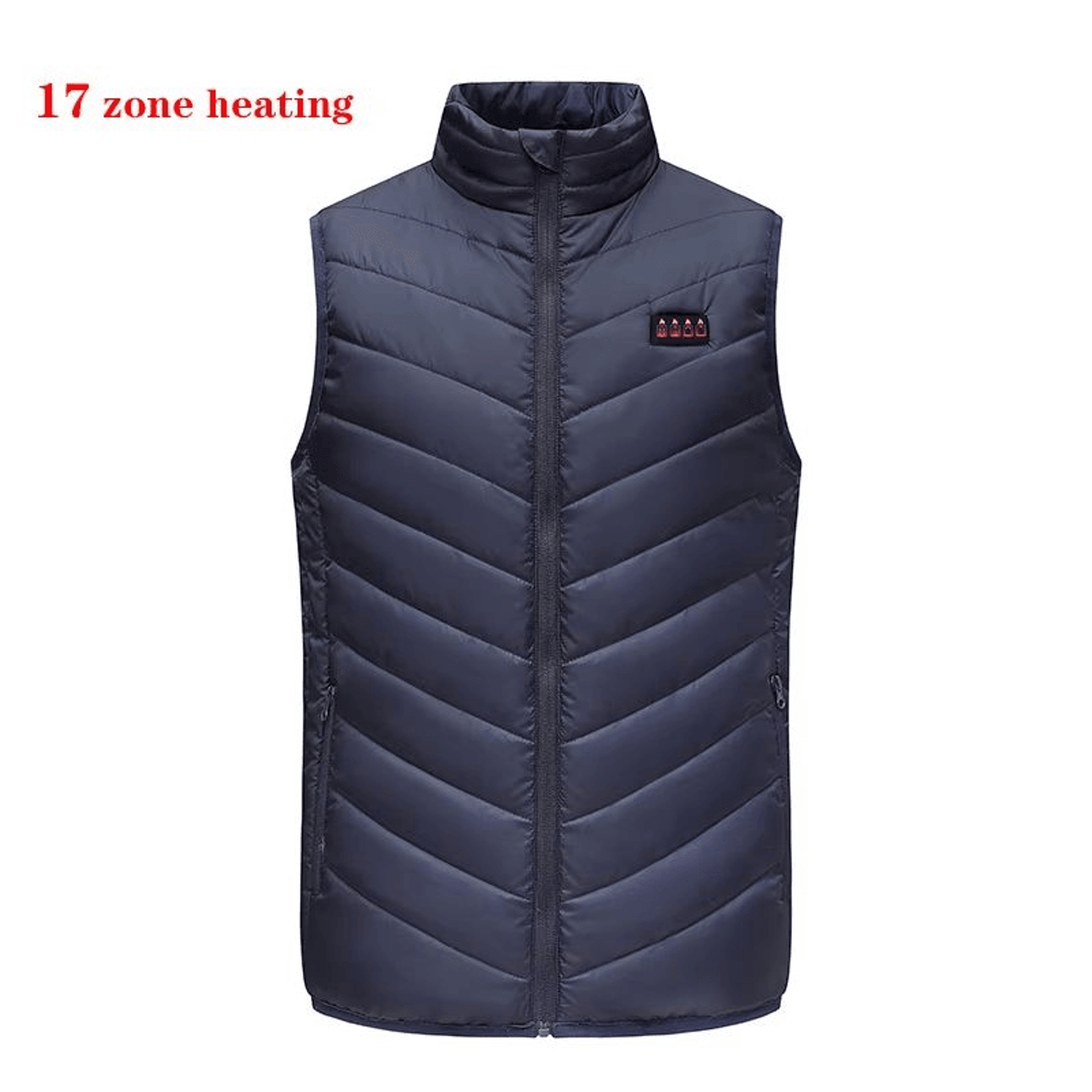 Warehouse worker in heated vest lifting boxes