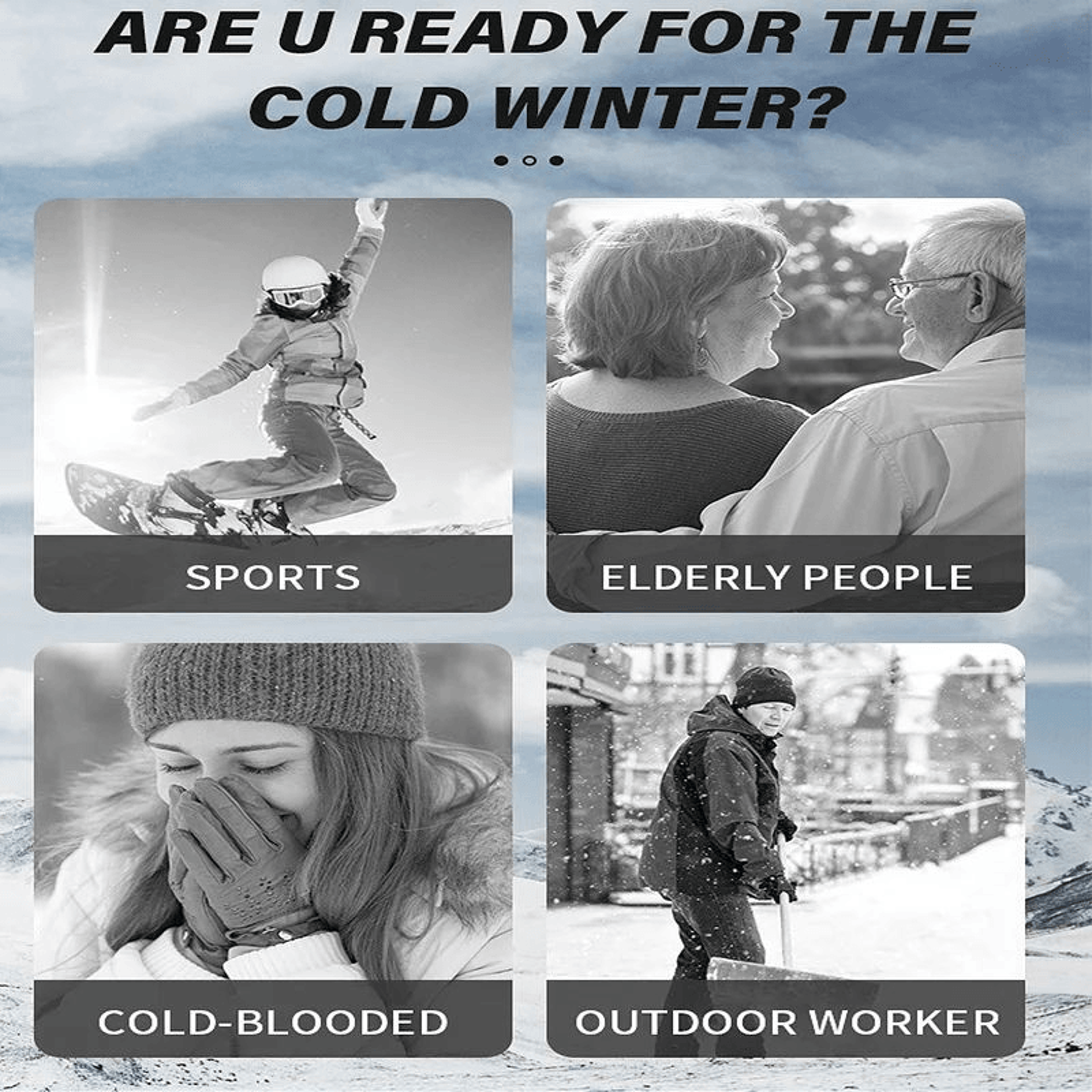 Heated zones lighting up on electric bodywarmer