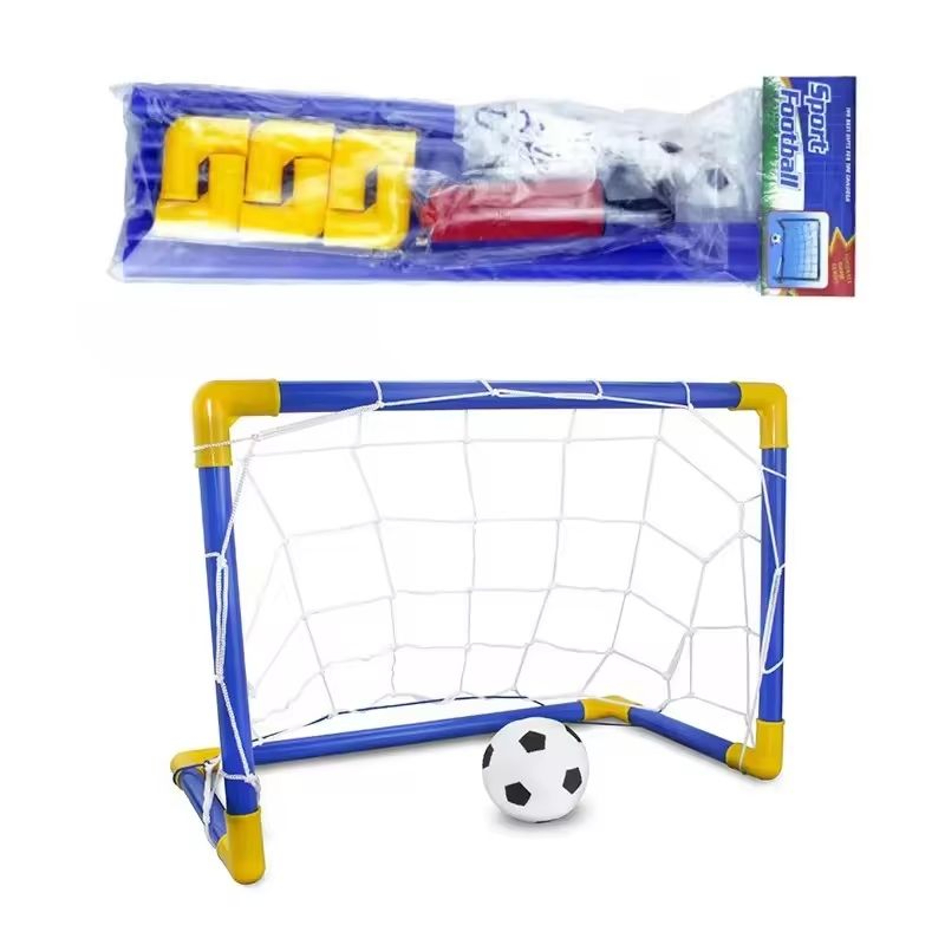 Indoor Mini Folding Soccer Goal Set For Kids With Stable PVC Frame 0