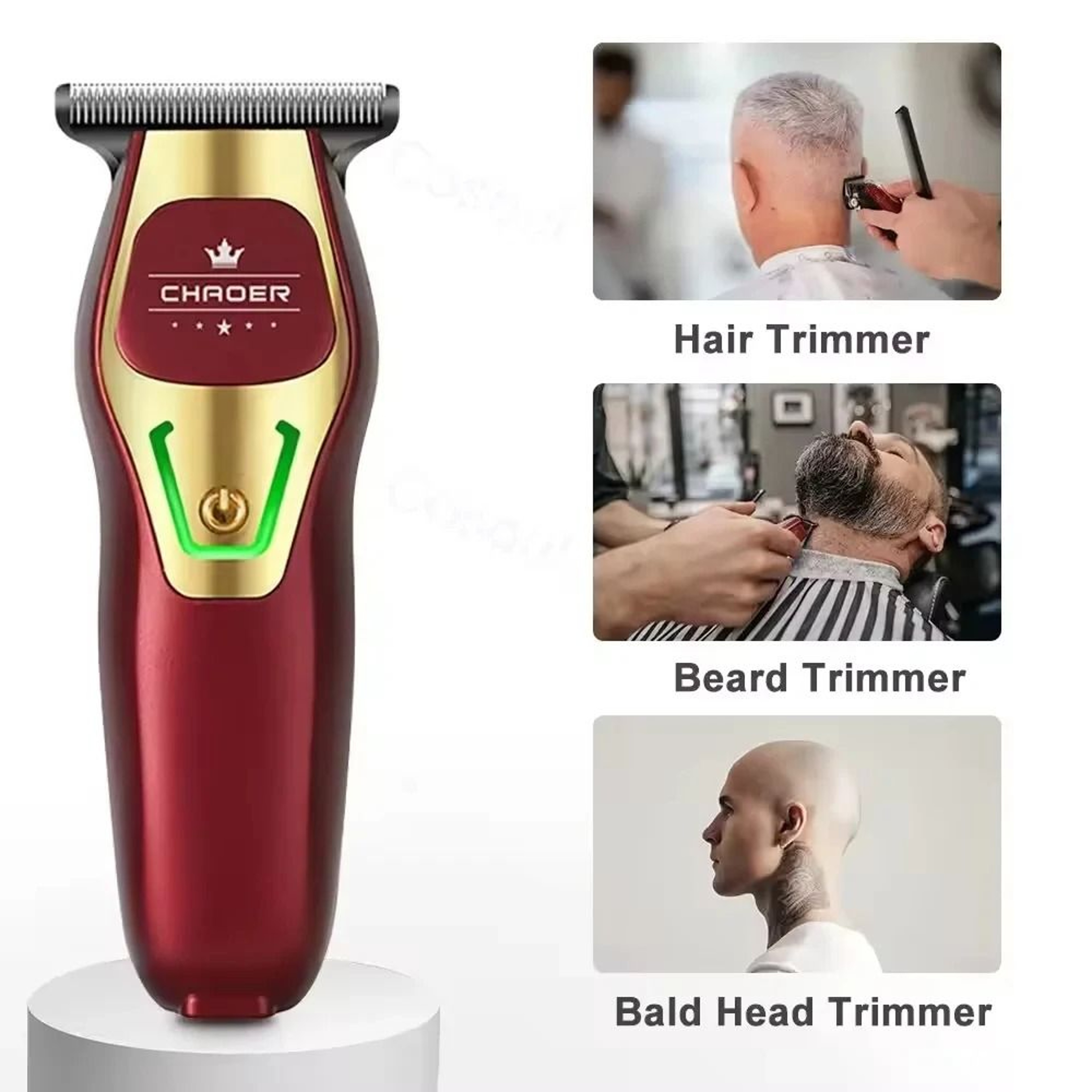 Mini Rechargeable Hair Trimmer With Precision Stainless Steel Blade For Bald Head And Detail Groomi 1