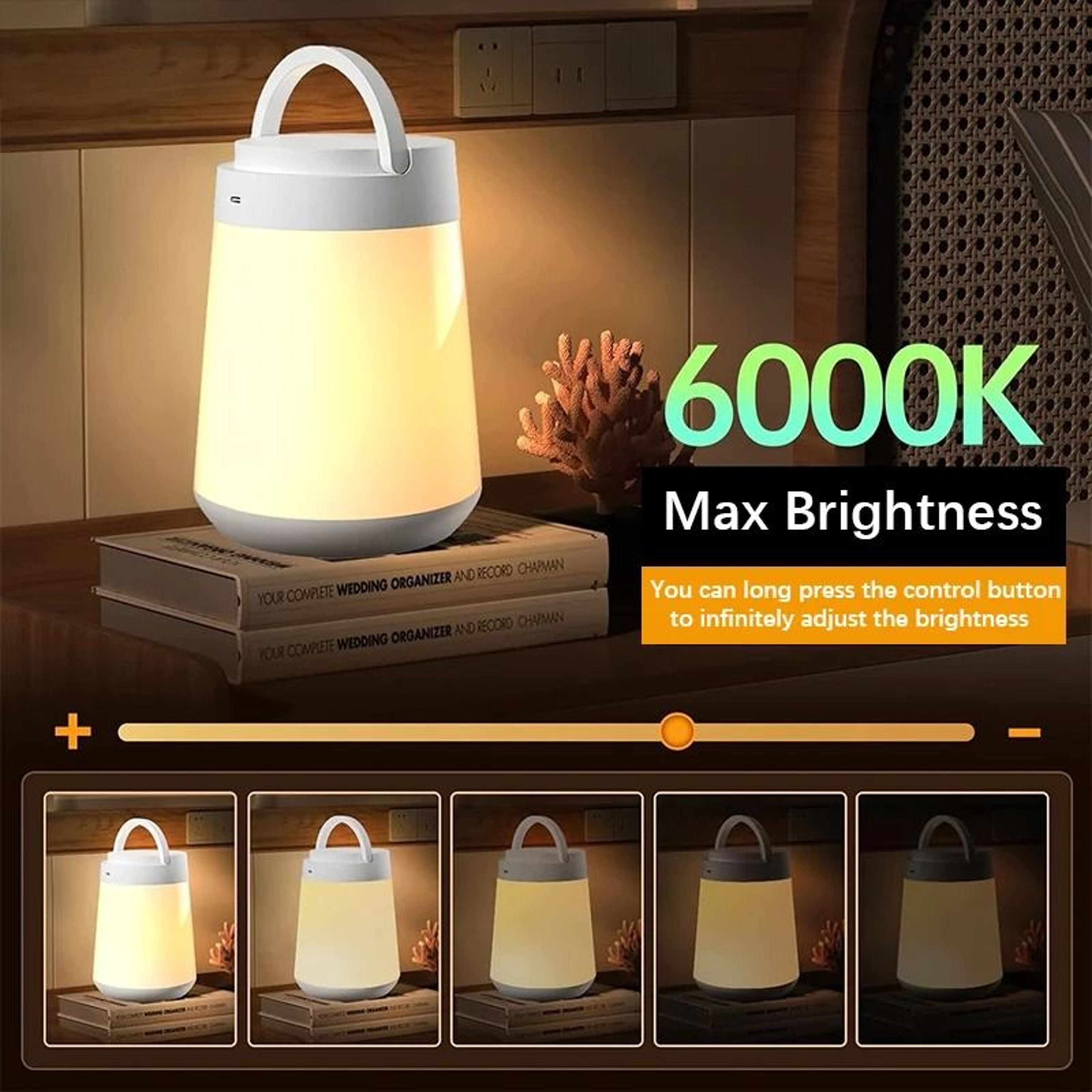 Portable Touch LED Table Lamp With Multi Color Modes And Rechargeable Battery For Bedroom And Kids  5
