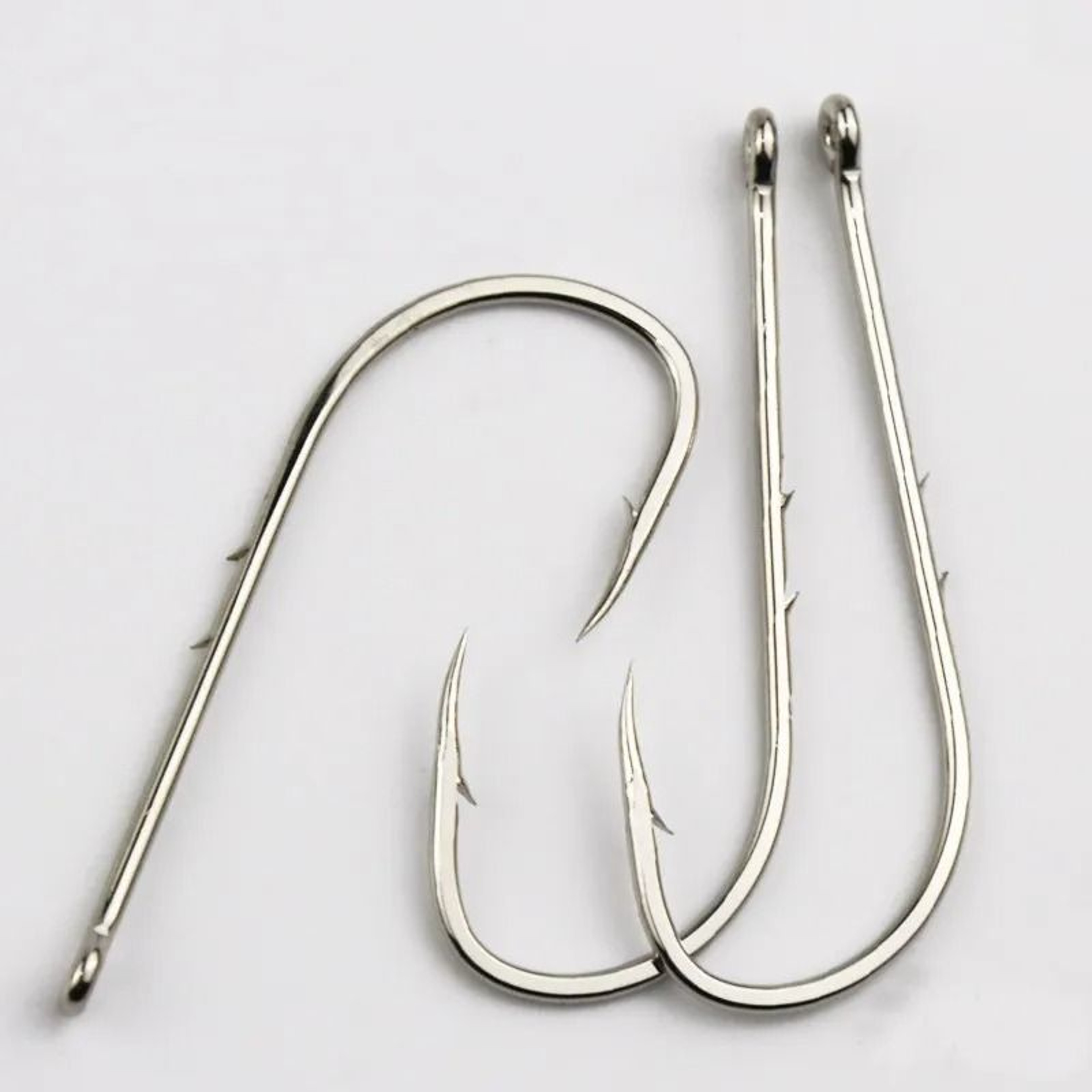 50 Piece Long Shank Fishing Hook Set High Carbon Steel Barbed Hooks With Storage Box 2
