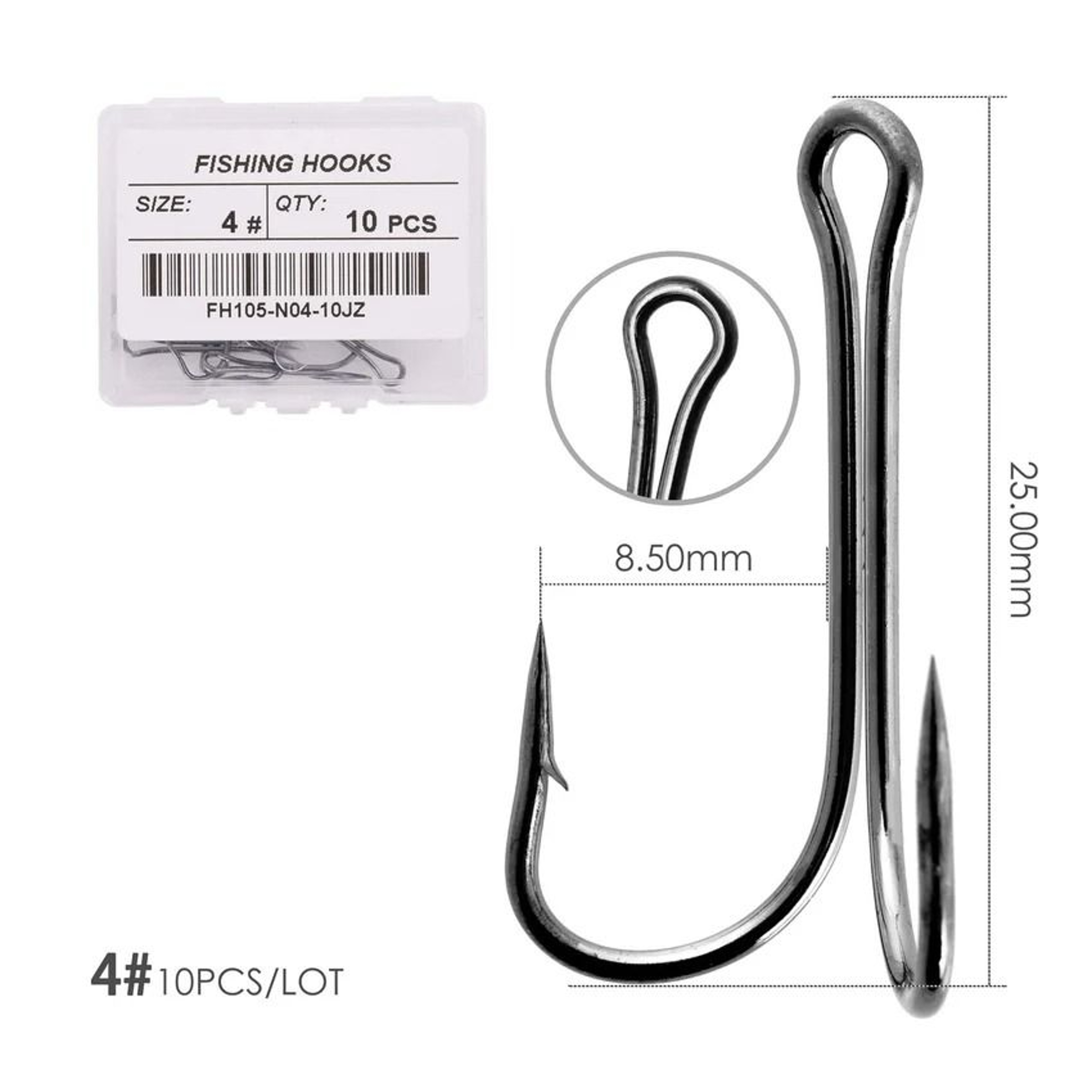 10 Piece Double Frog Fishing Hook Set High Carbon Steel Weedless Assist Hooks For Soft Lures And Ji 8