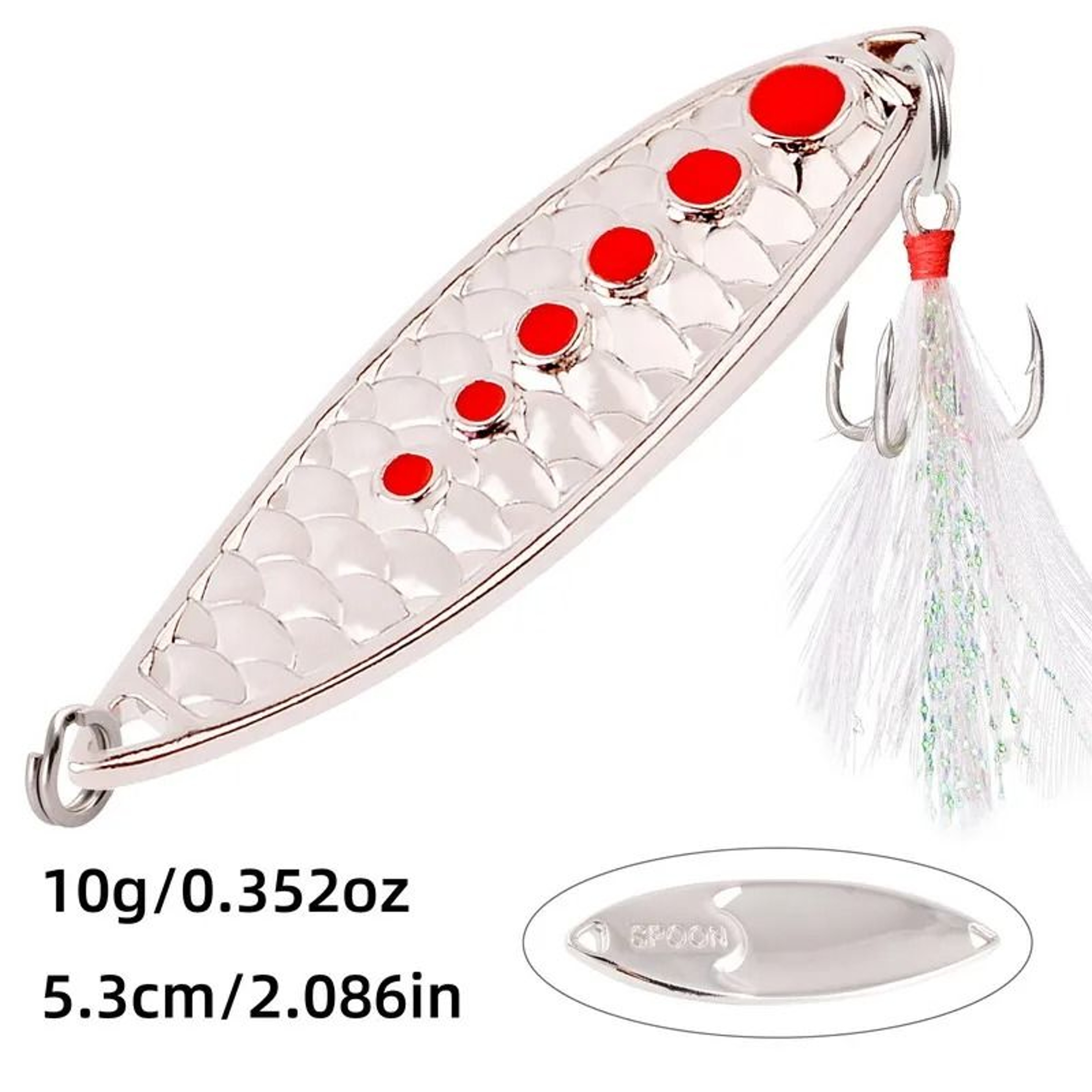 Metal Spoon Fishing Lure 3 G To 20 G Jig Bait With Scaled Flash Finish For Trout And Bass 15
