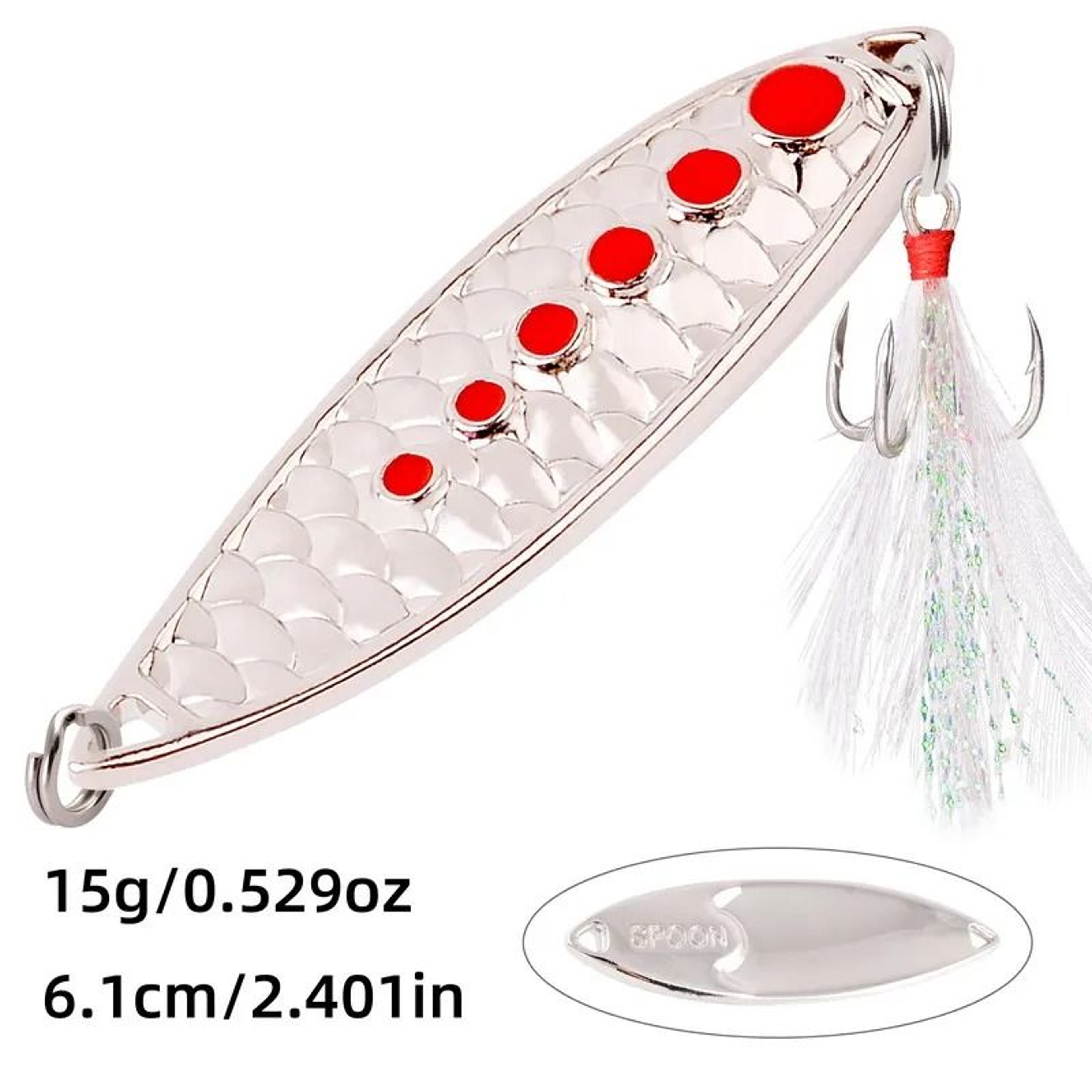 Metal Spoon Fishing Lure 3 G To 20 G Jig Bait With Scaled Flash Finish For Trout And Bass 16