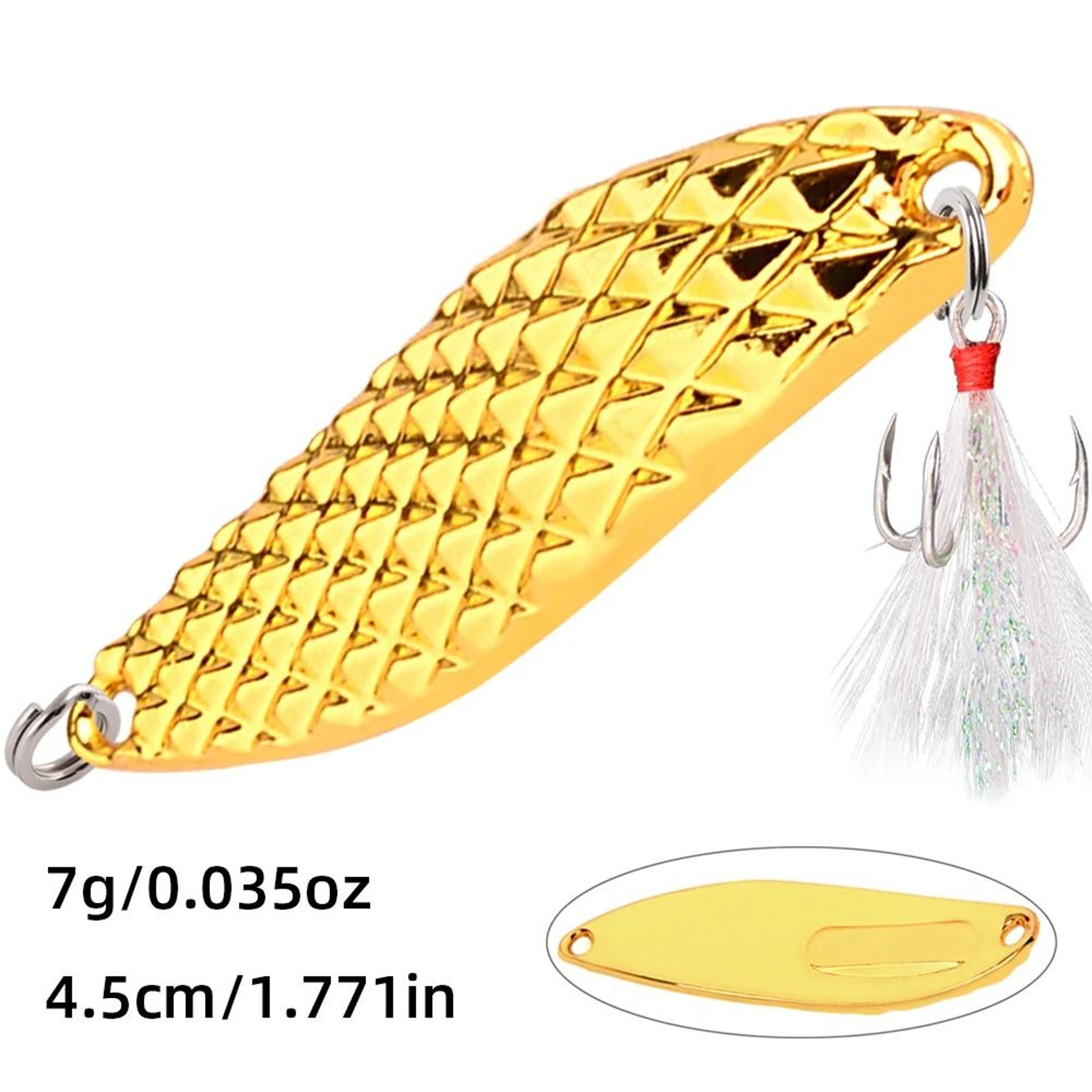 Diamond Spinner Metal Fishing Lure With Sequin Flash For Bass And Trout 17