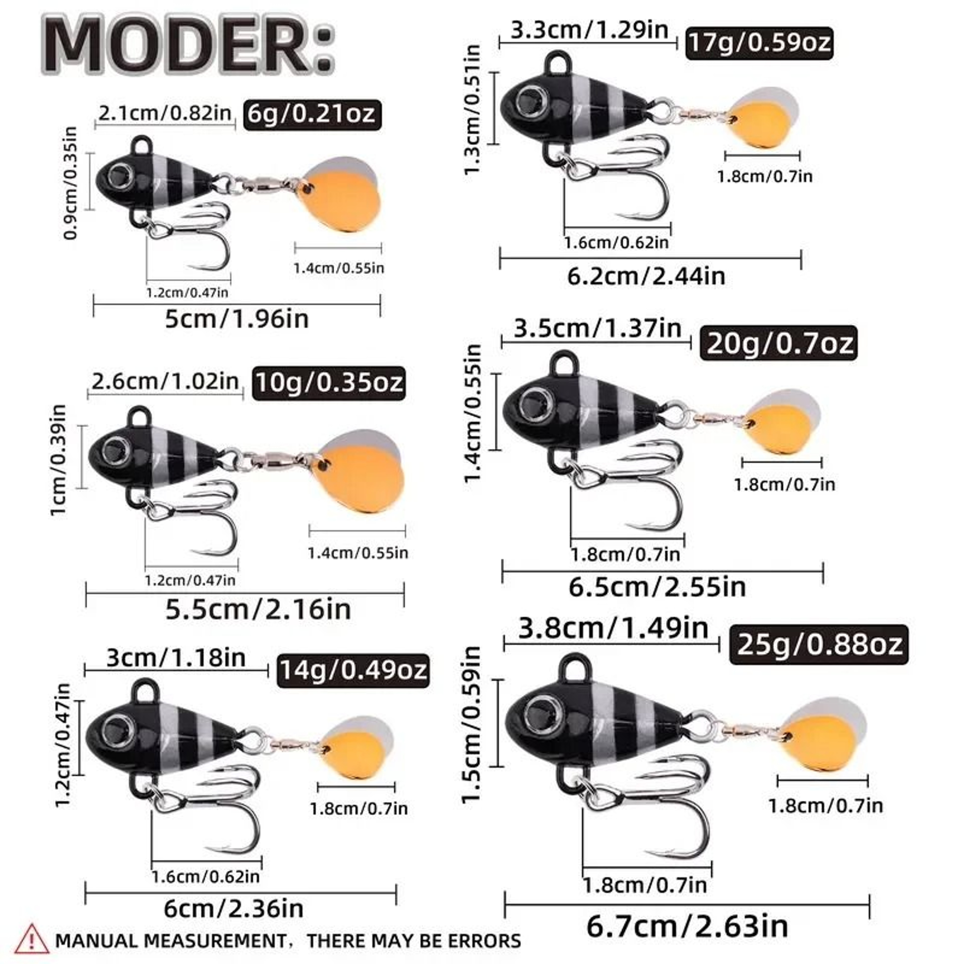 Metal VIB Spinner Fishing Lure With Double Sequins Sinking Rotating Spoon Bait For Bass And Trout 4