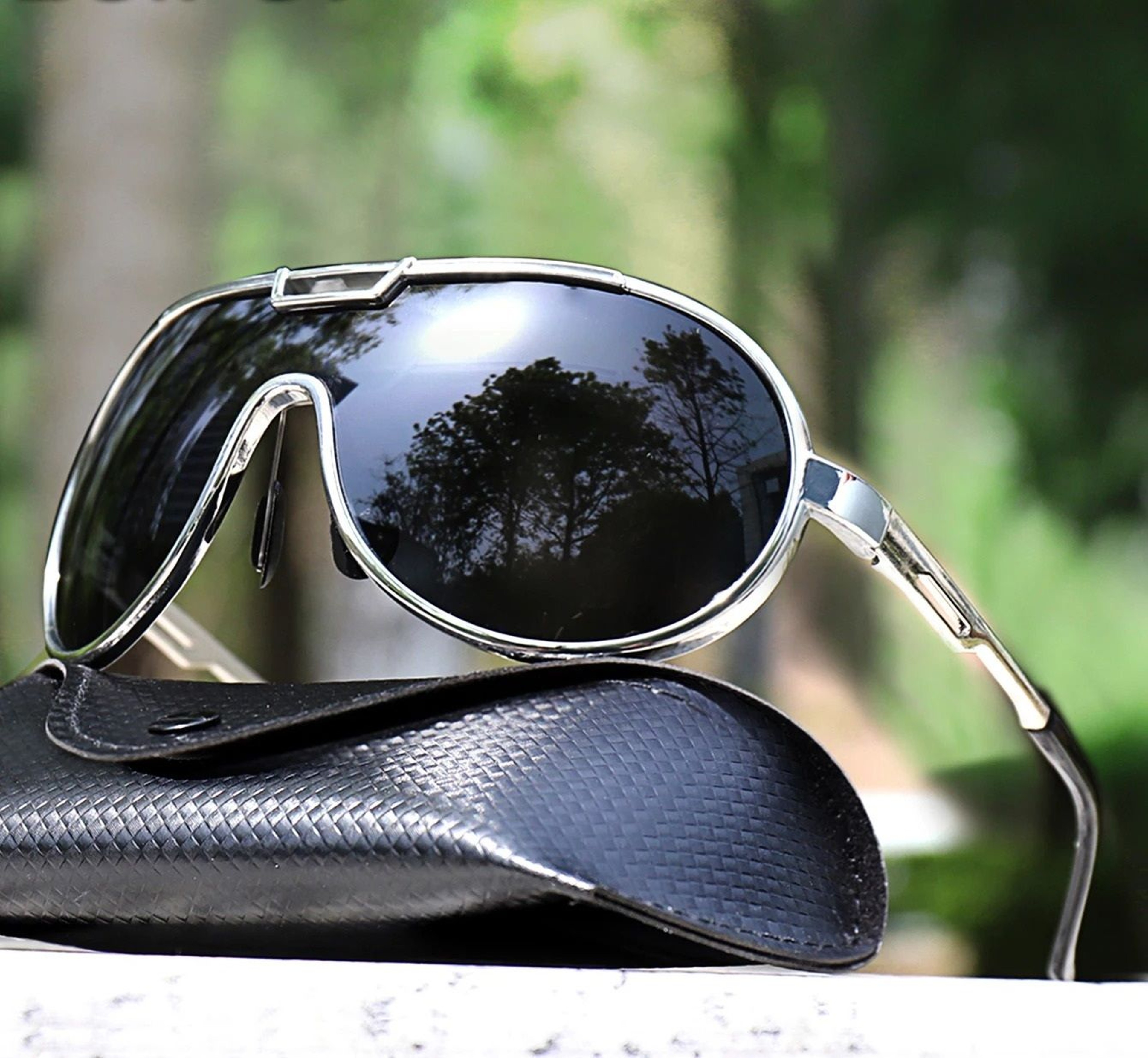 Trendy Round Windproof Fishing Sunglasses With UV Protection And Box For Men And Women 11