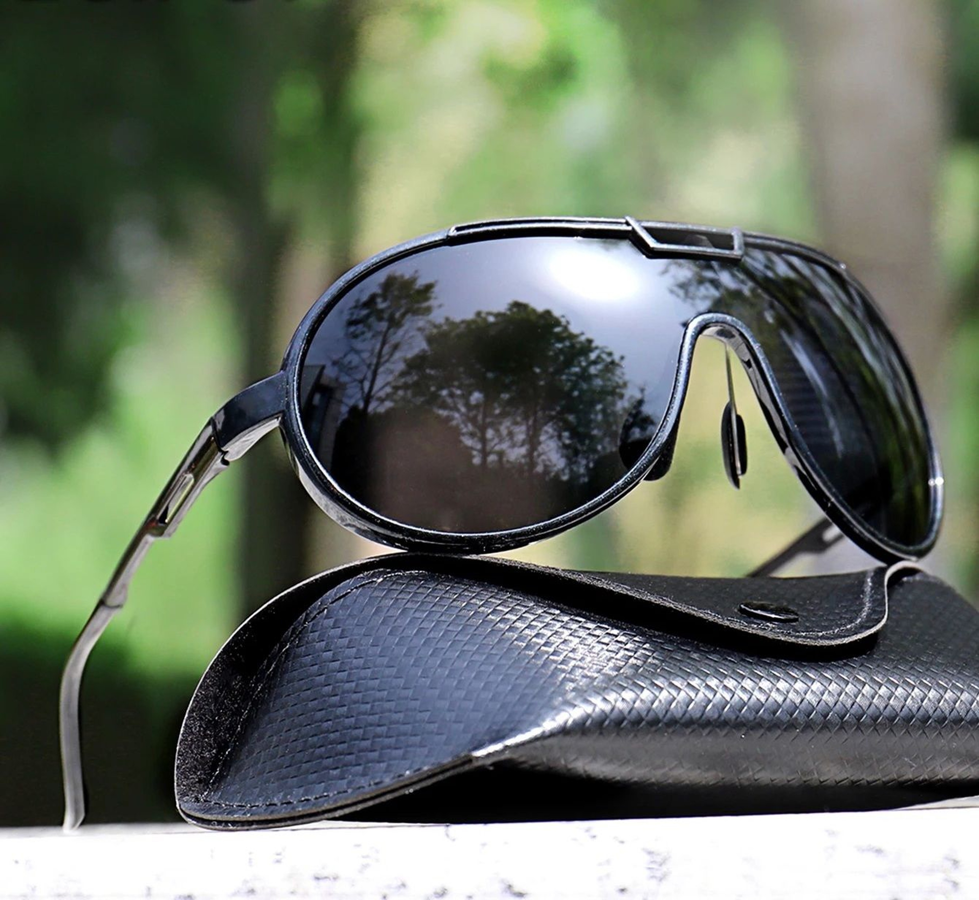 Trendy Round Windproof Fishing Sunglasses With UV Protection And Box For Men And Women 4
