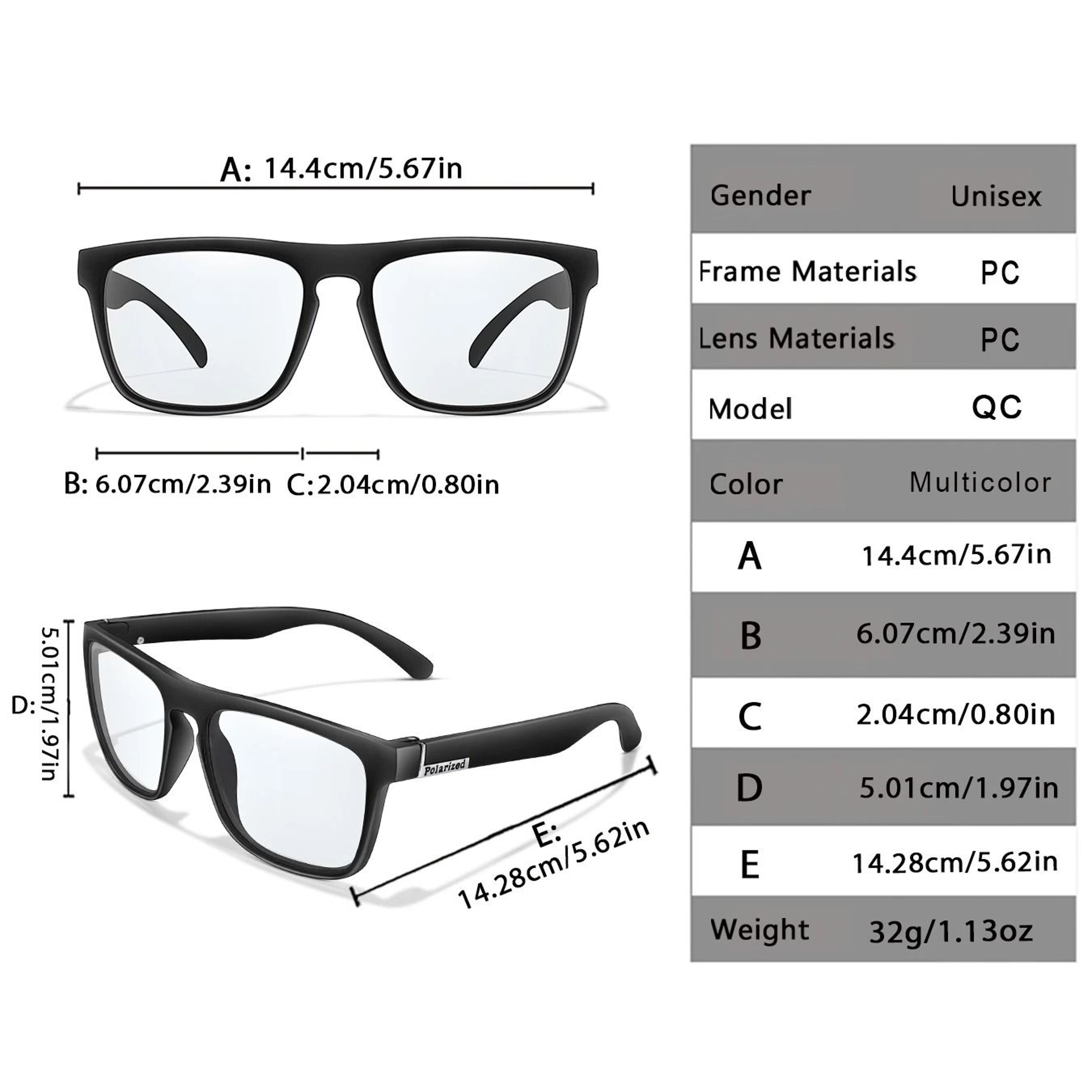 Classic Square Photochromic Sunglasses For Men And Women Outdoor Goggles For Travel And Daily Style 1