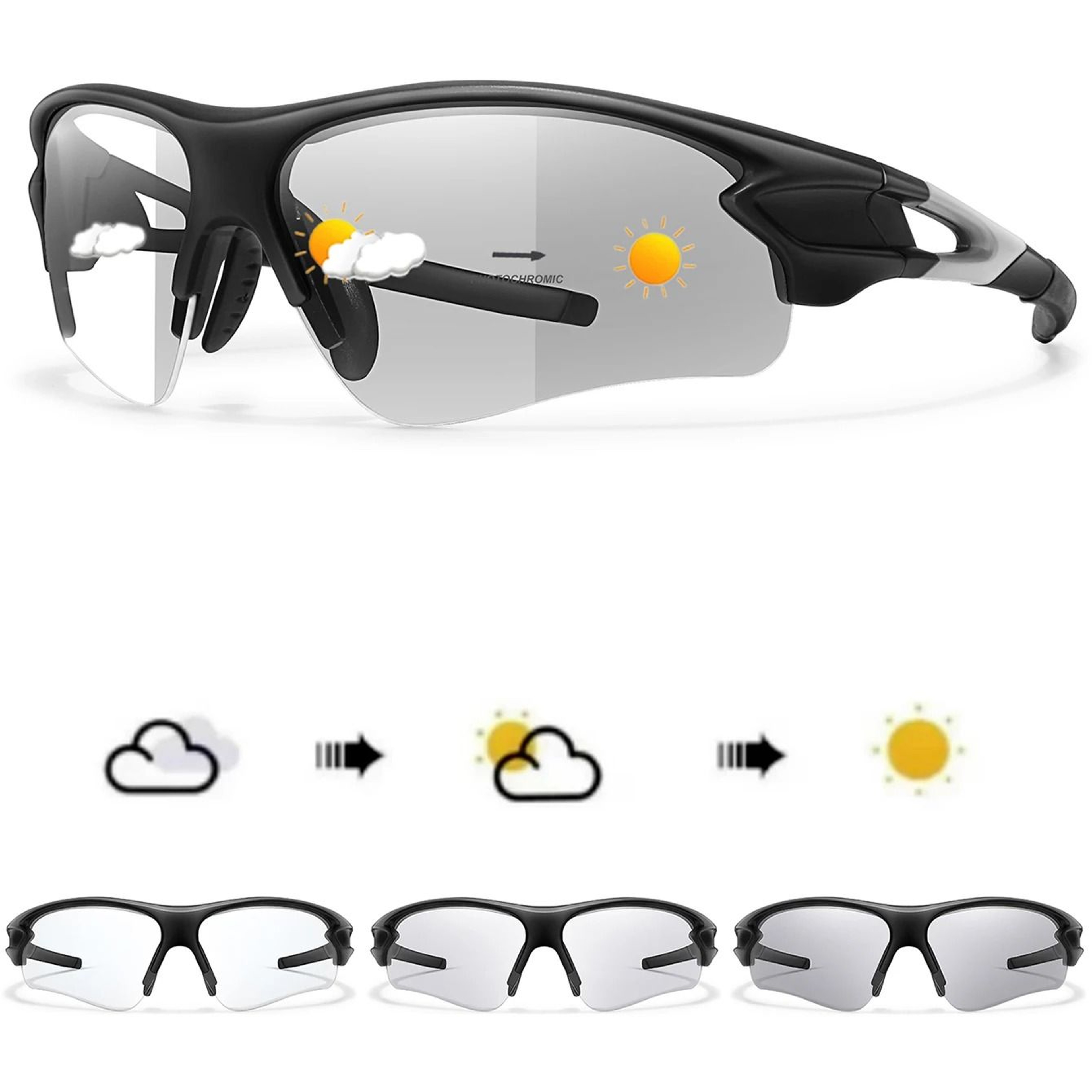 Outdoor Sports Photochromic Fashion Sunglasses For Men And Women Cycling Running Driving Eyewear 7
