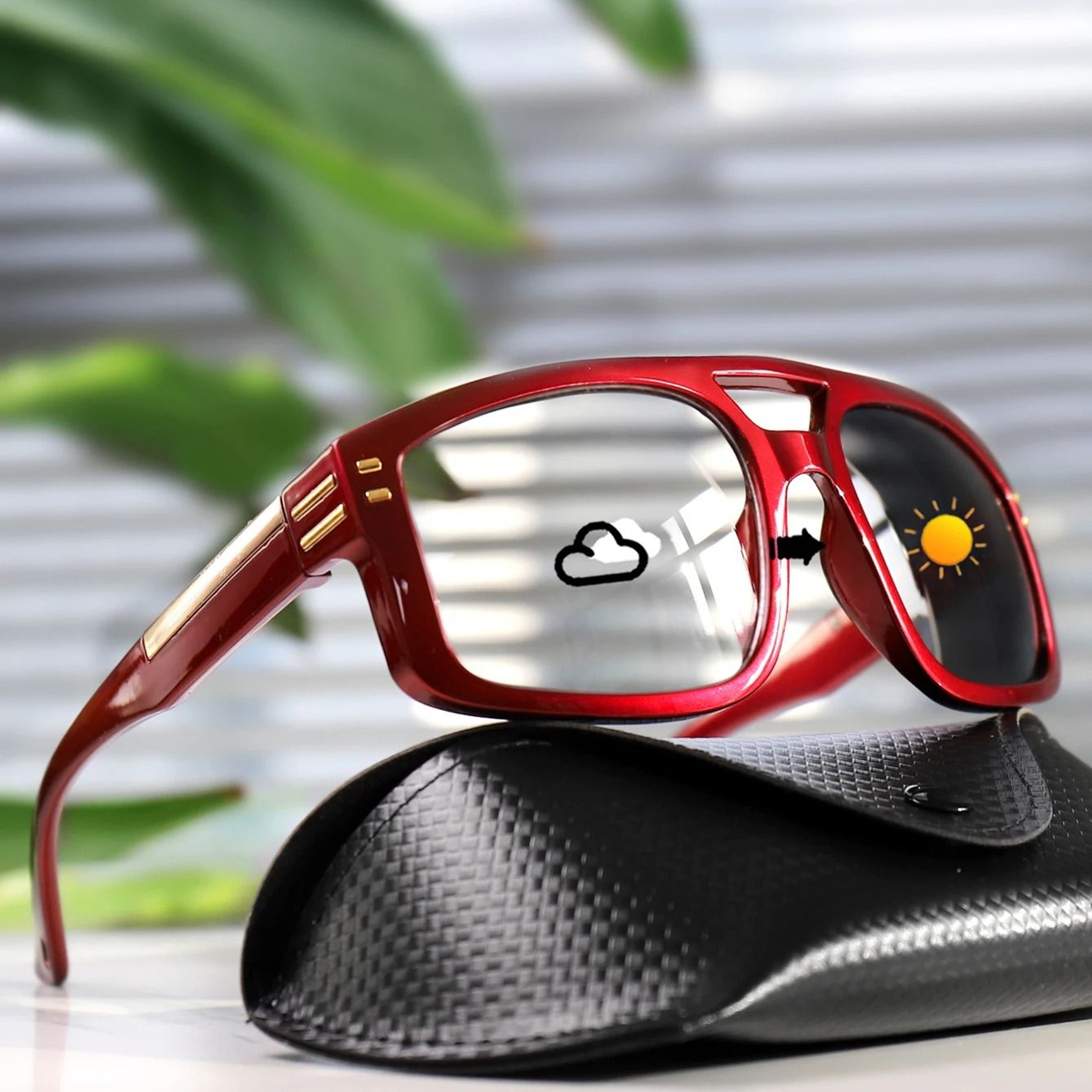 Casual Photochromic Square Windproof Sunglasses For Men And Women Outdoor Sports Goggles 6