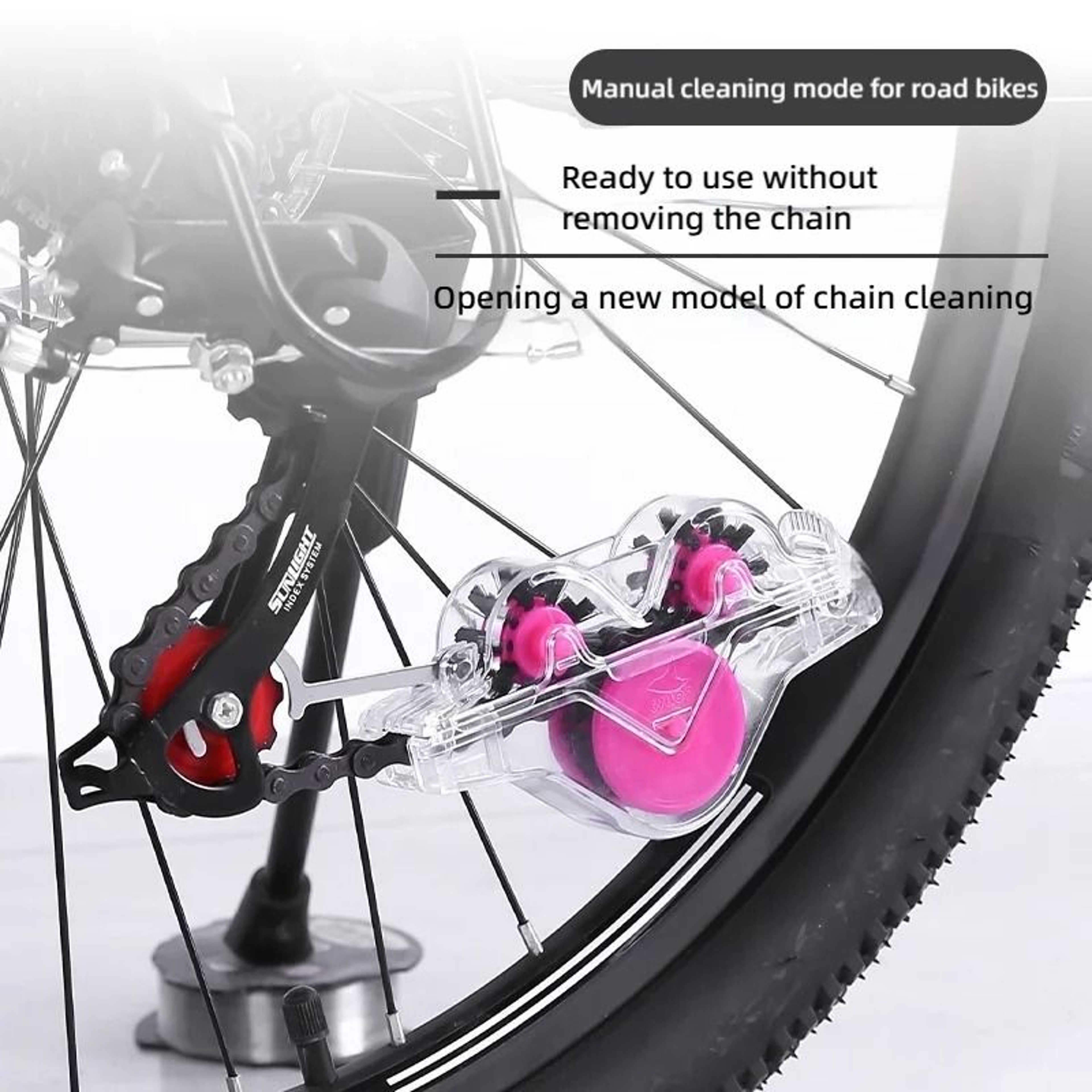Bicycle Chain Cleaner Kit With Scrubber Washer Tool 3